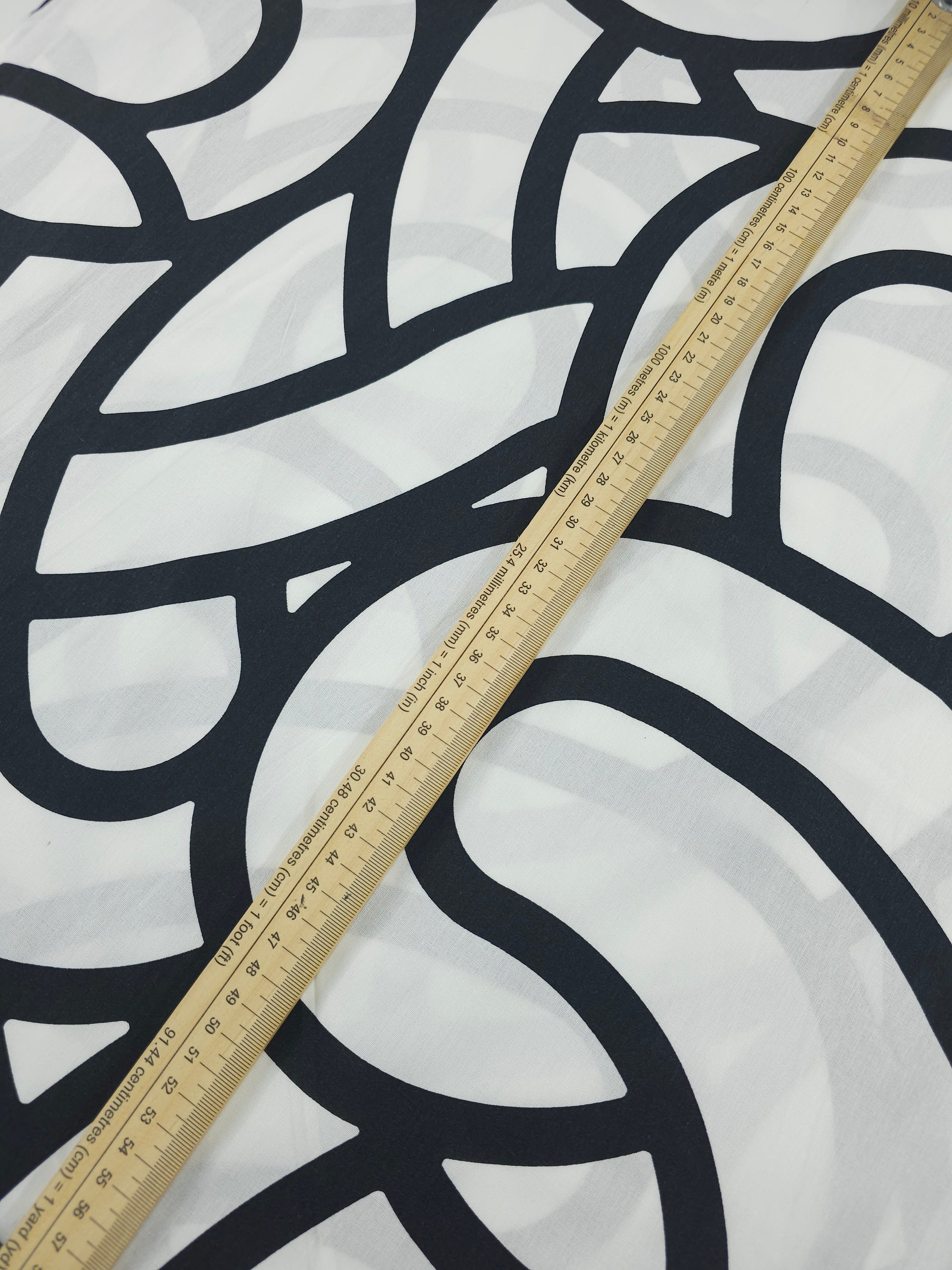 White/Black Large Knot Links 100% Cotton 90" - Ikea *EXTRA WIDE*