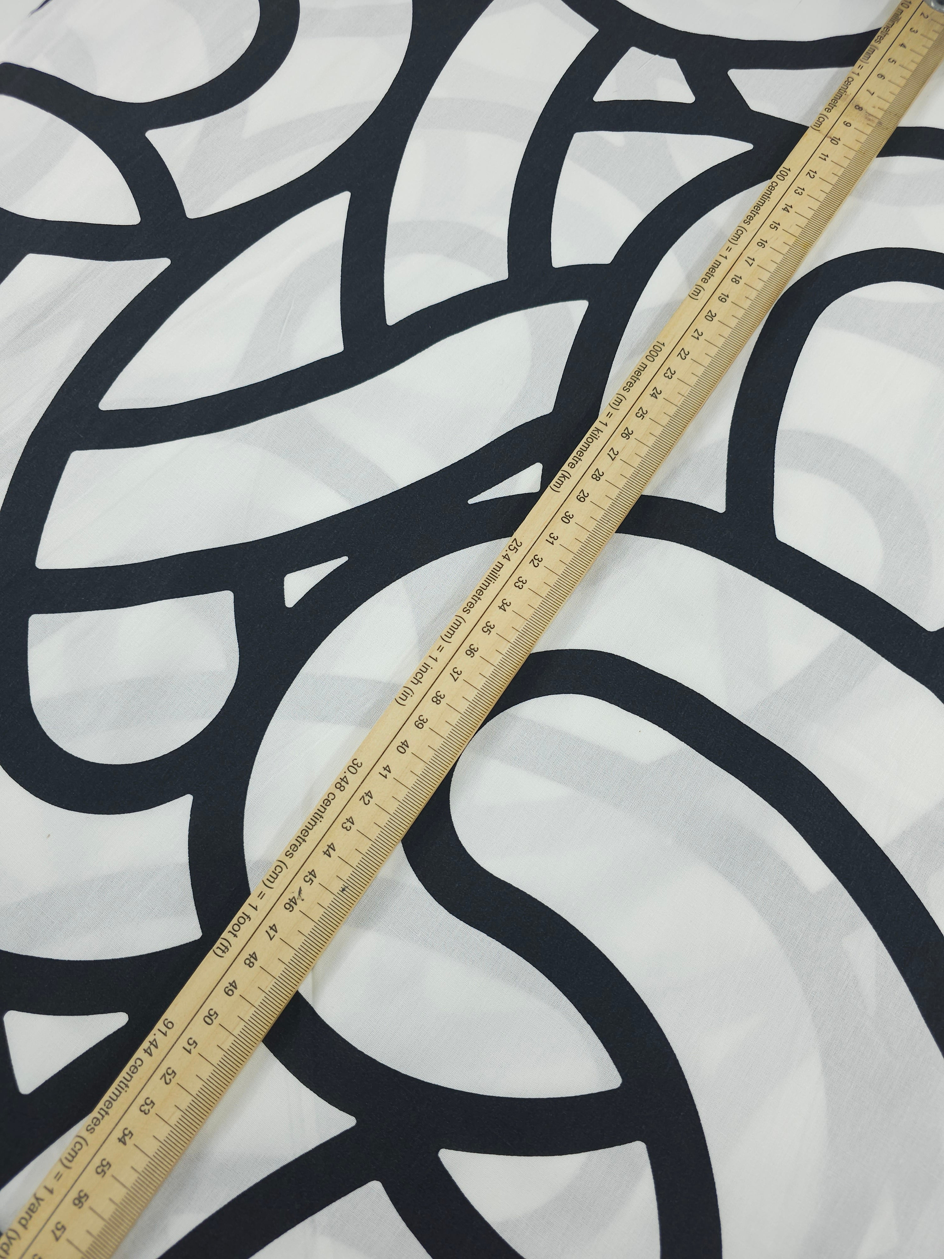 White/Black Large Knot Links 100% Cotton 90" - Ikea *EXTRA WIDE*