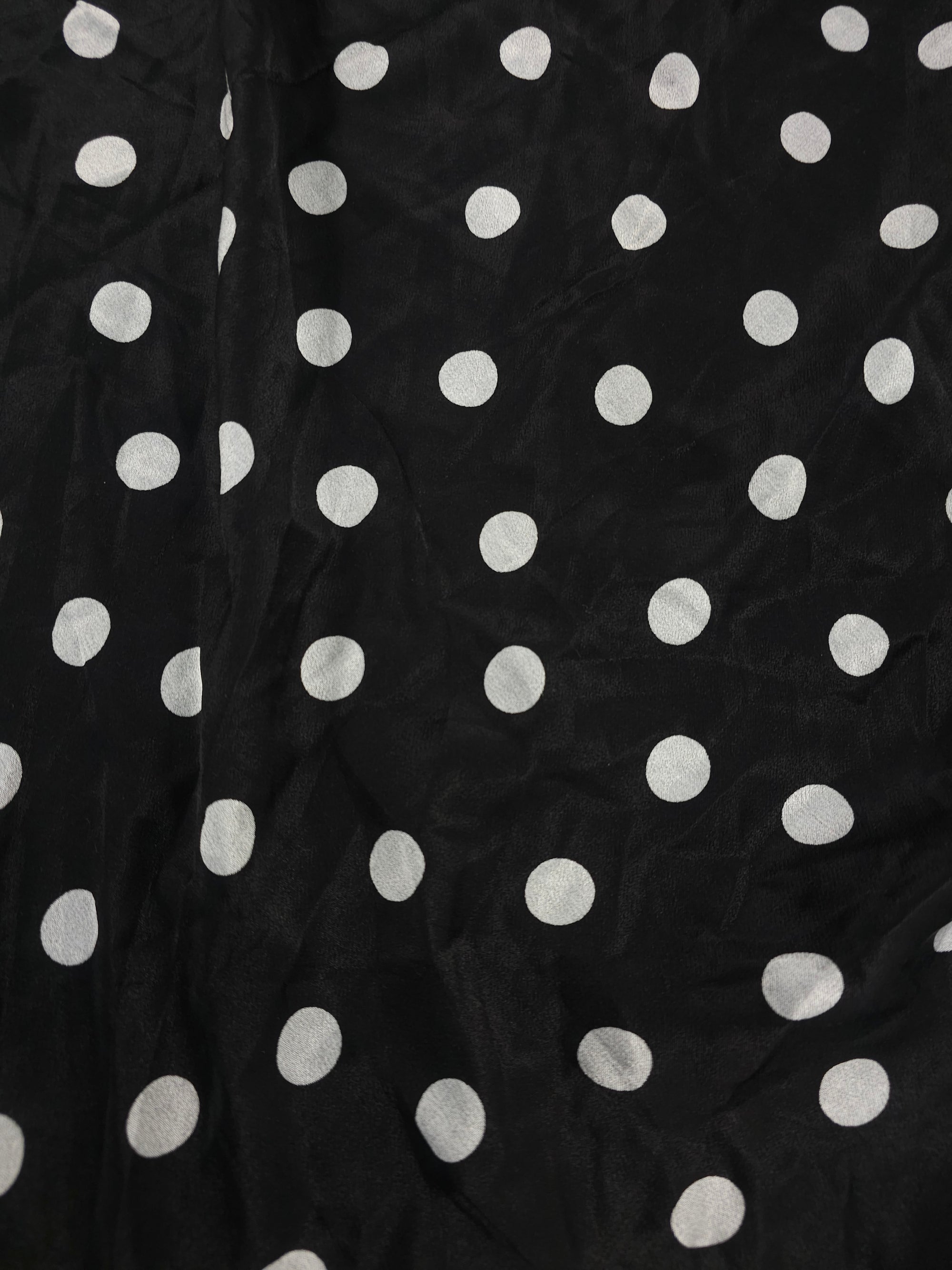Black glitter dotted Viscose Satin- 1.6m piece