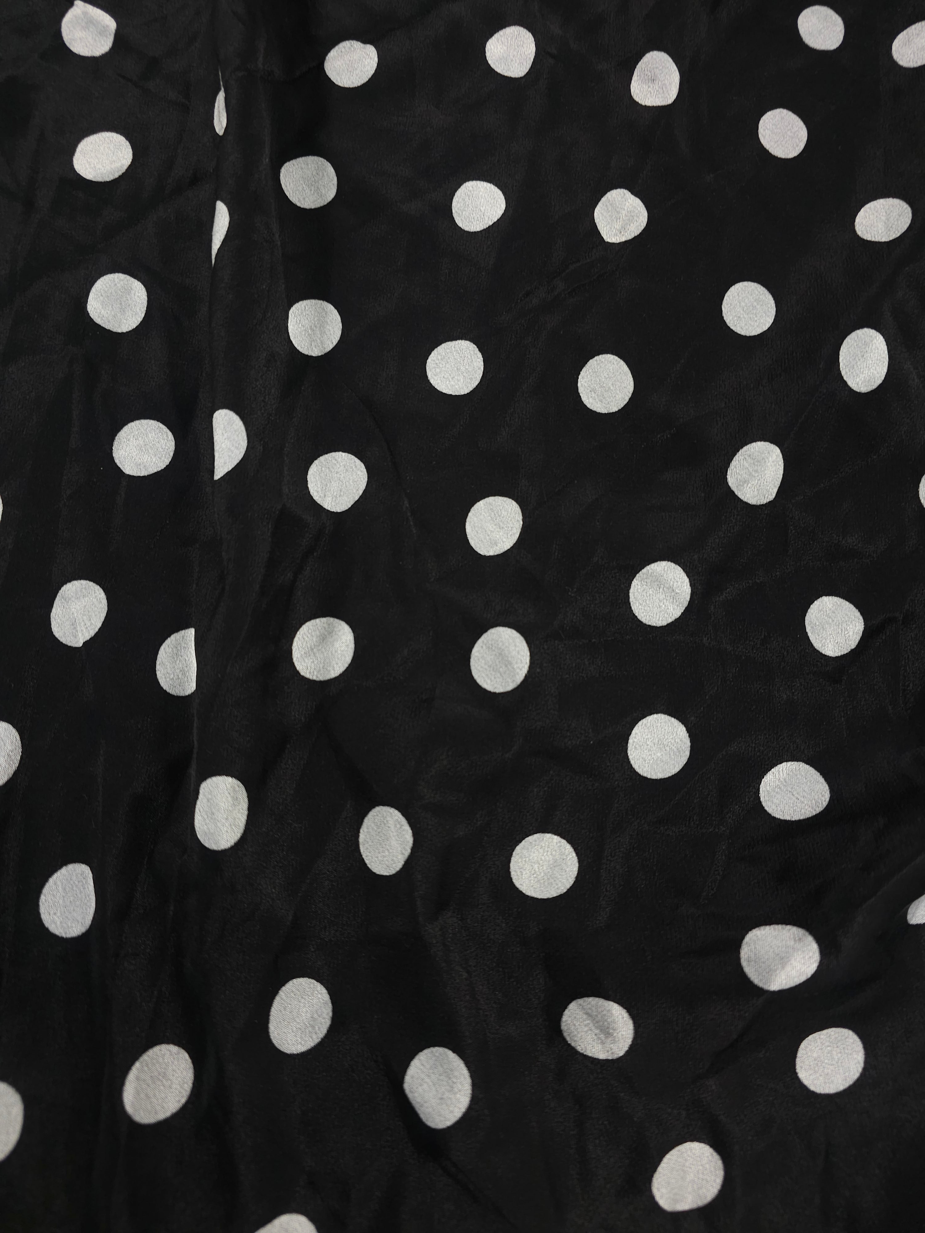 Black glitter dotted Viscose Satin- 1.6m piece