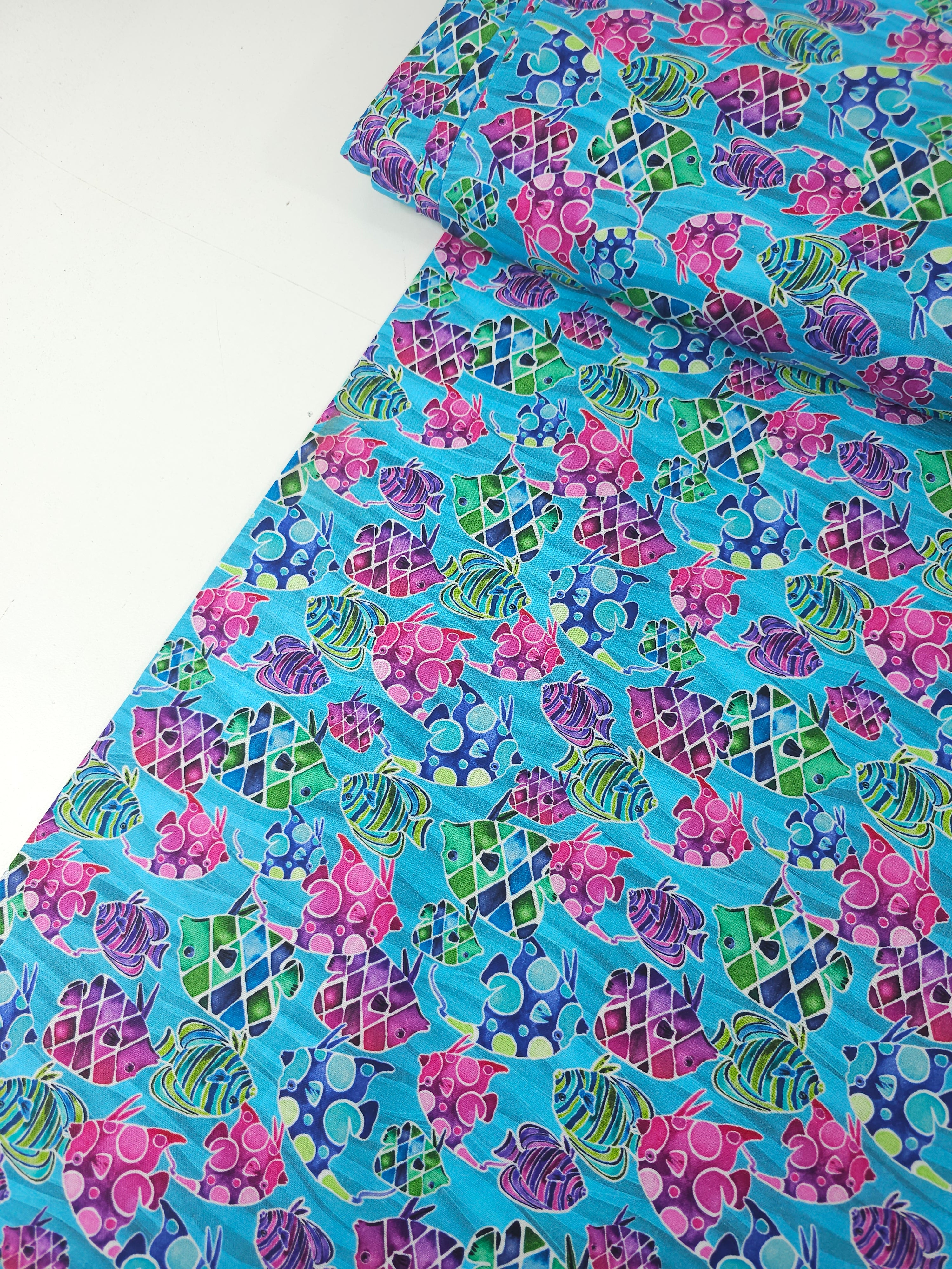 Tropical Fish 100% Cotton