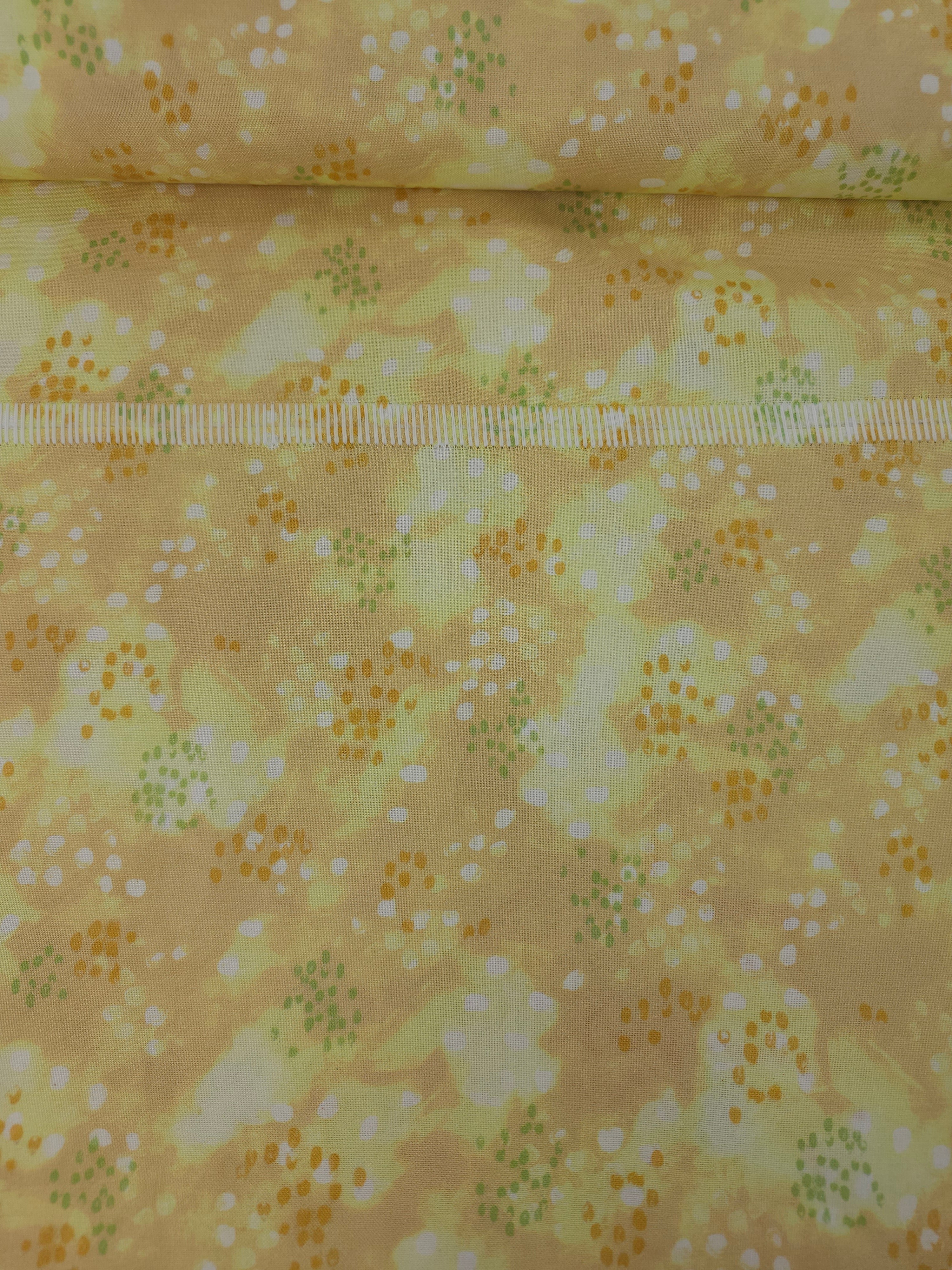 Marigold Abstract Speckle Splodge 100% Cotton
