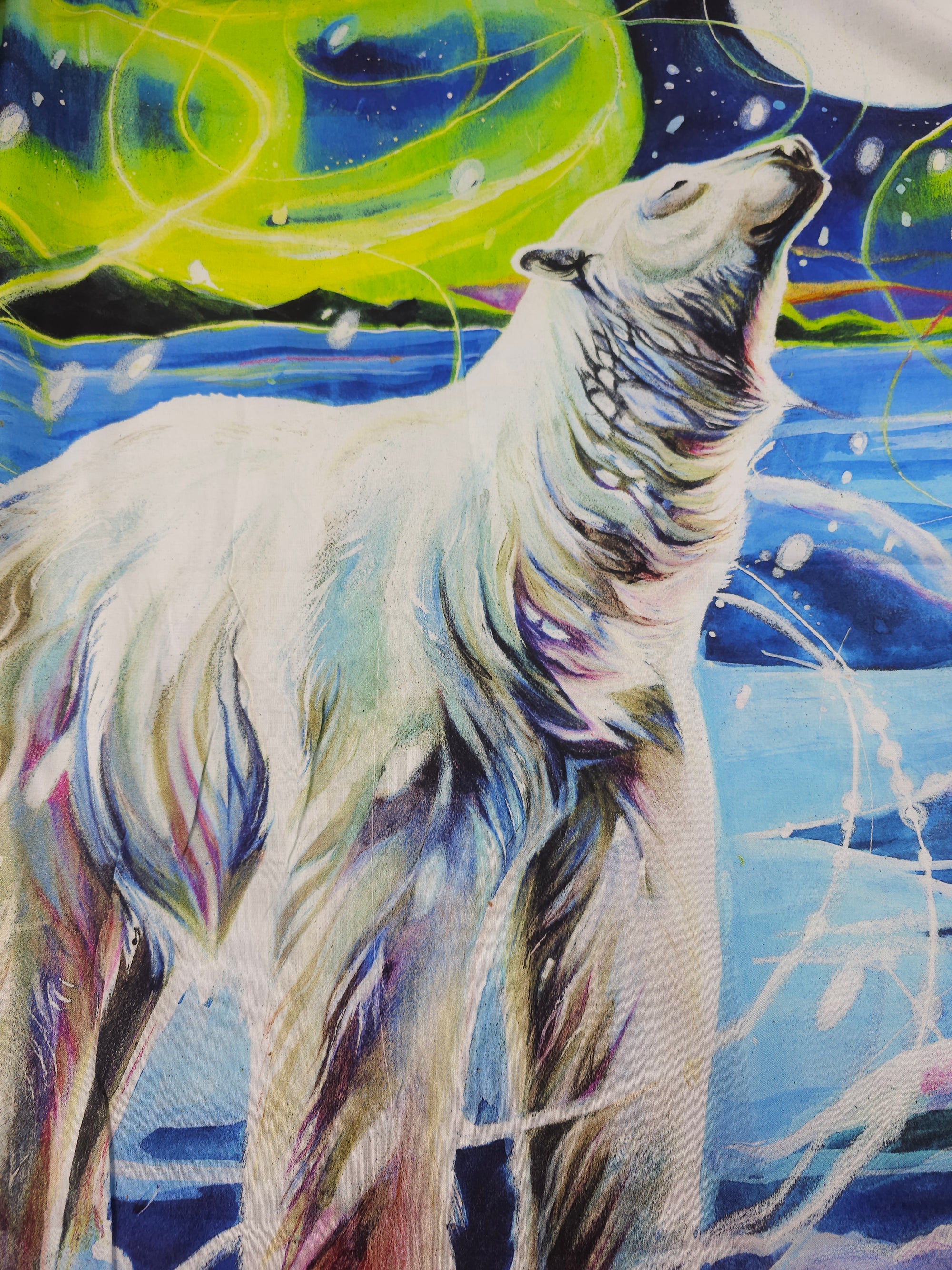 Arctic polar bear Cotton panels (2.5×) - 2.2m piece