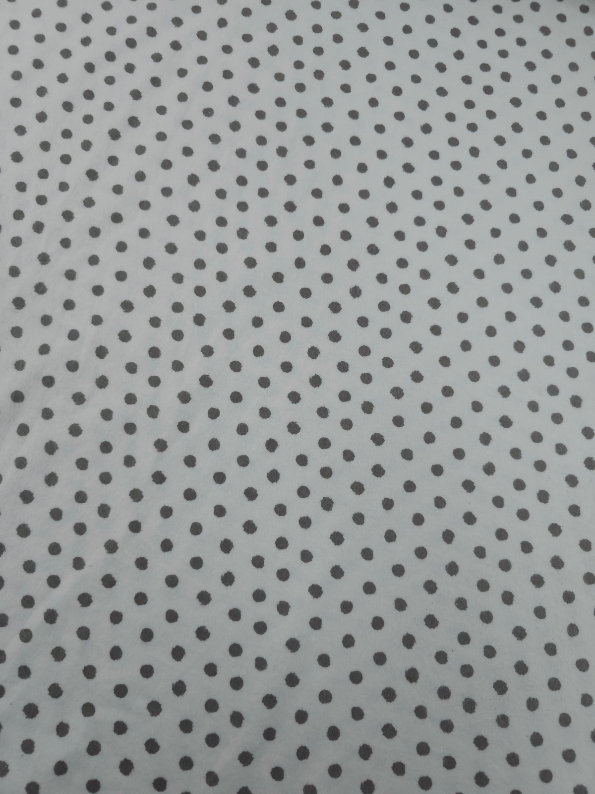 White/Grey Polka Dot Lightweight Flannel Cotton