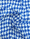 Blue/White Dogtooth Acrylic Wool