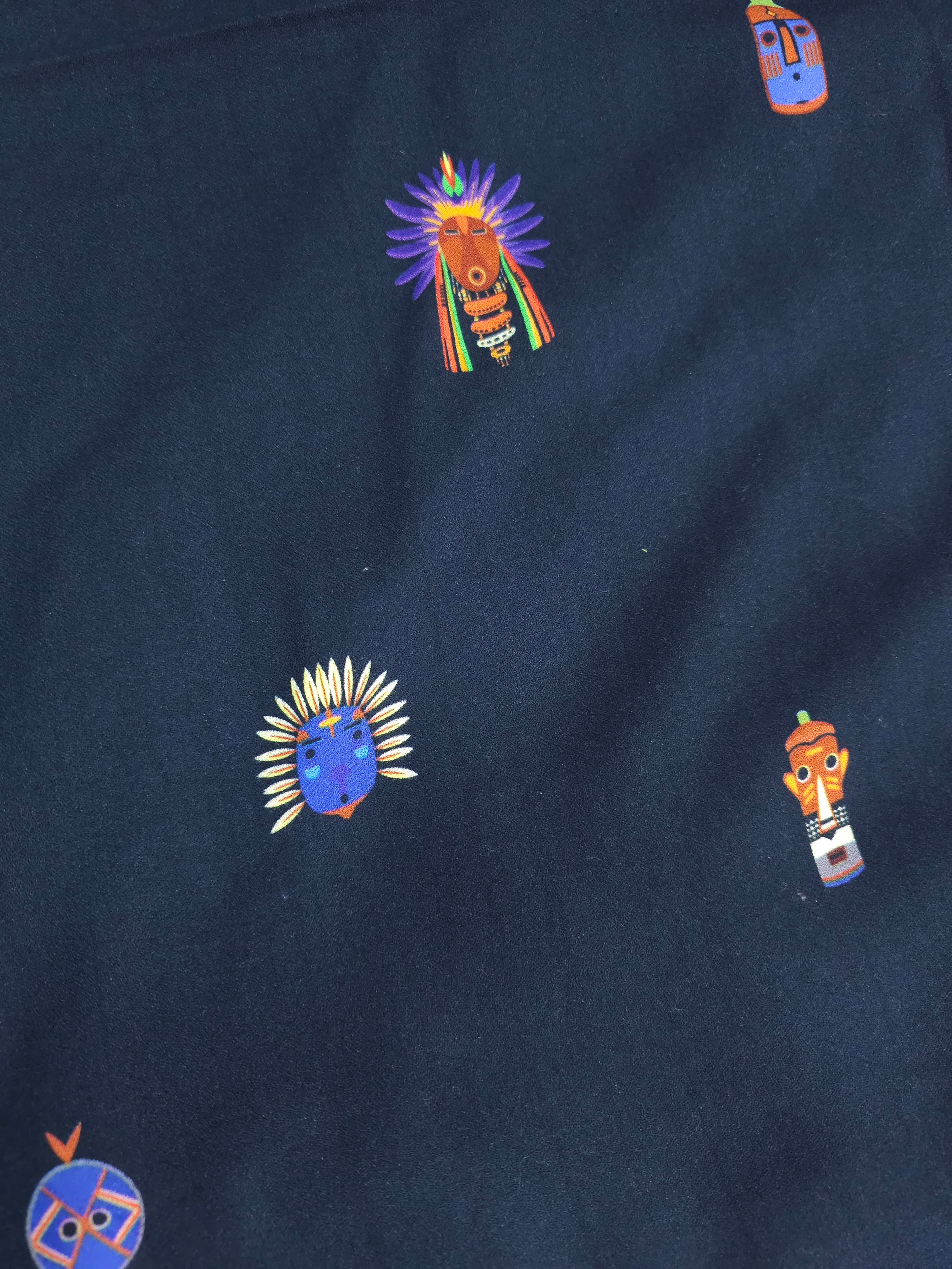 African masks Viscose- 3m piece