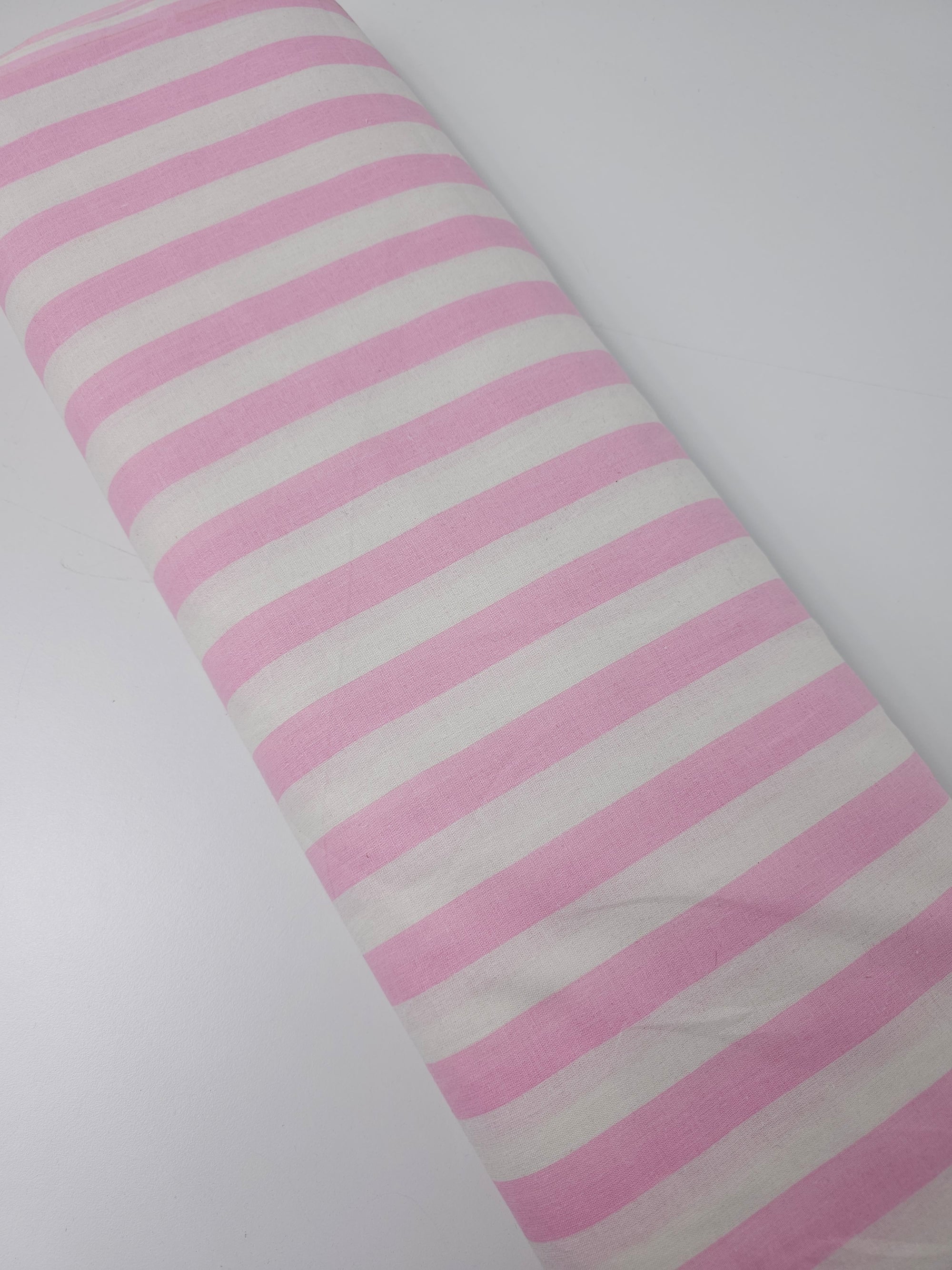 Bubblegum Pink Stripe 100% Cotton *EXTRA WIDE*