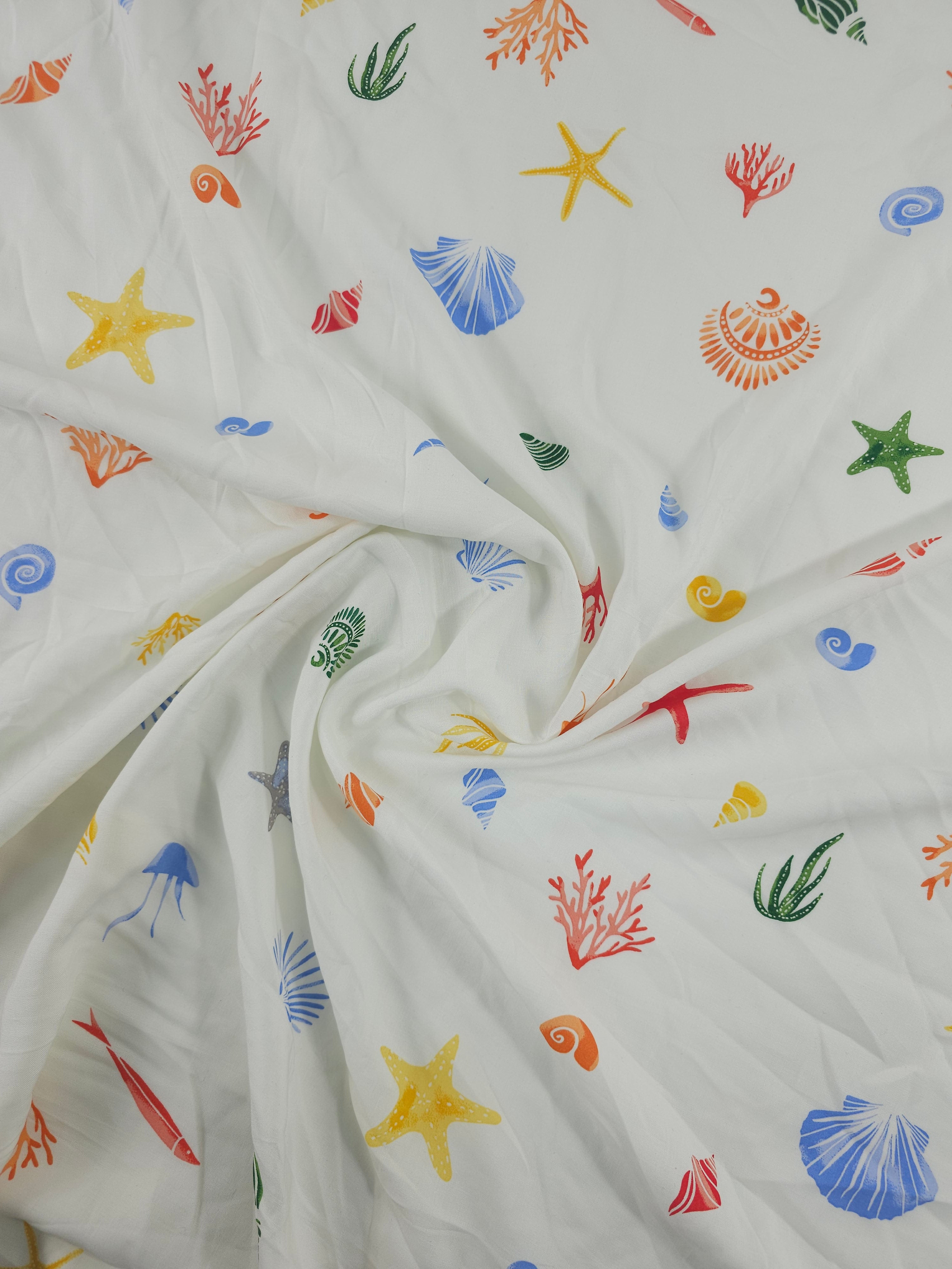 Seashell Party Viscose Challis - Target