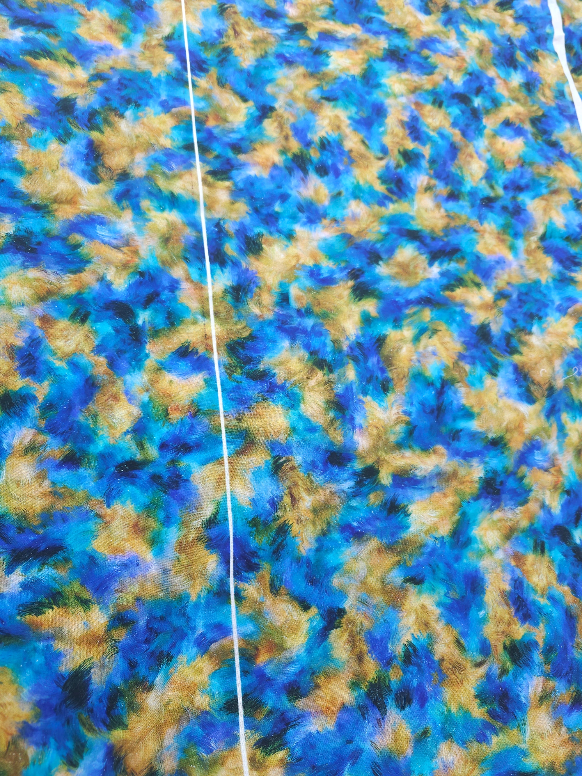 Blue beige gradient Cotton- 3.7m piece