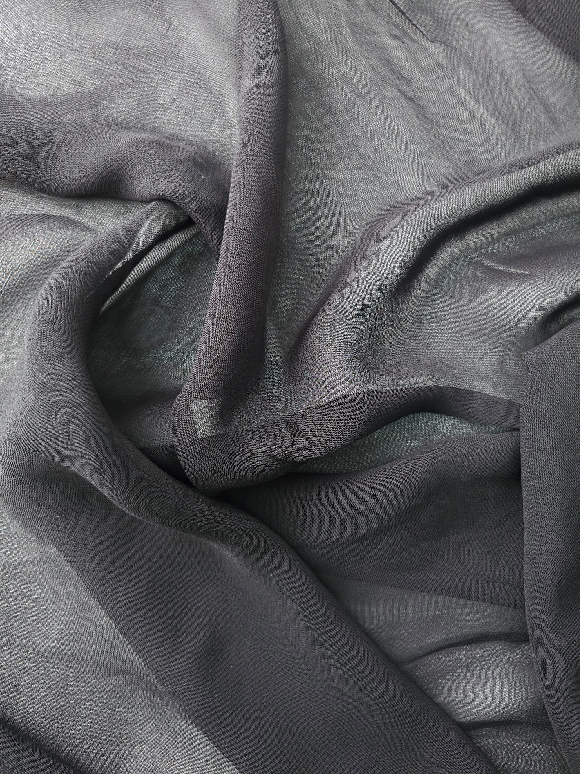 Black Sheer Viscose Crepe