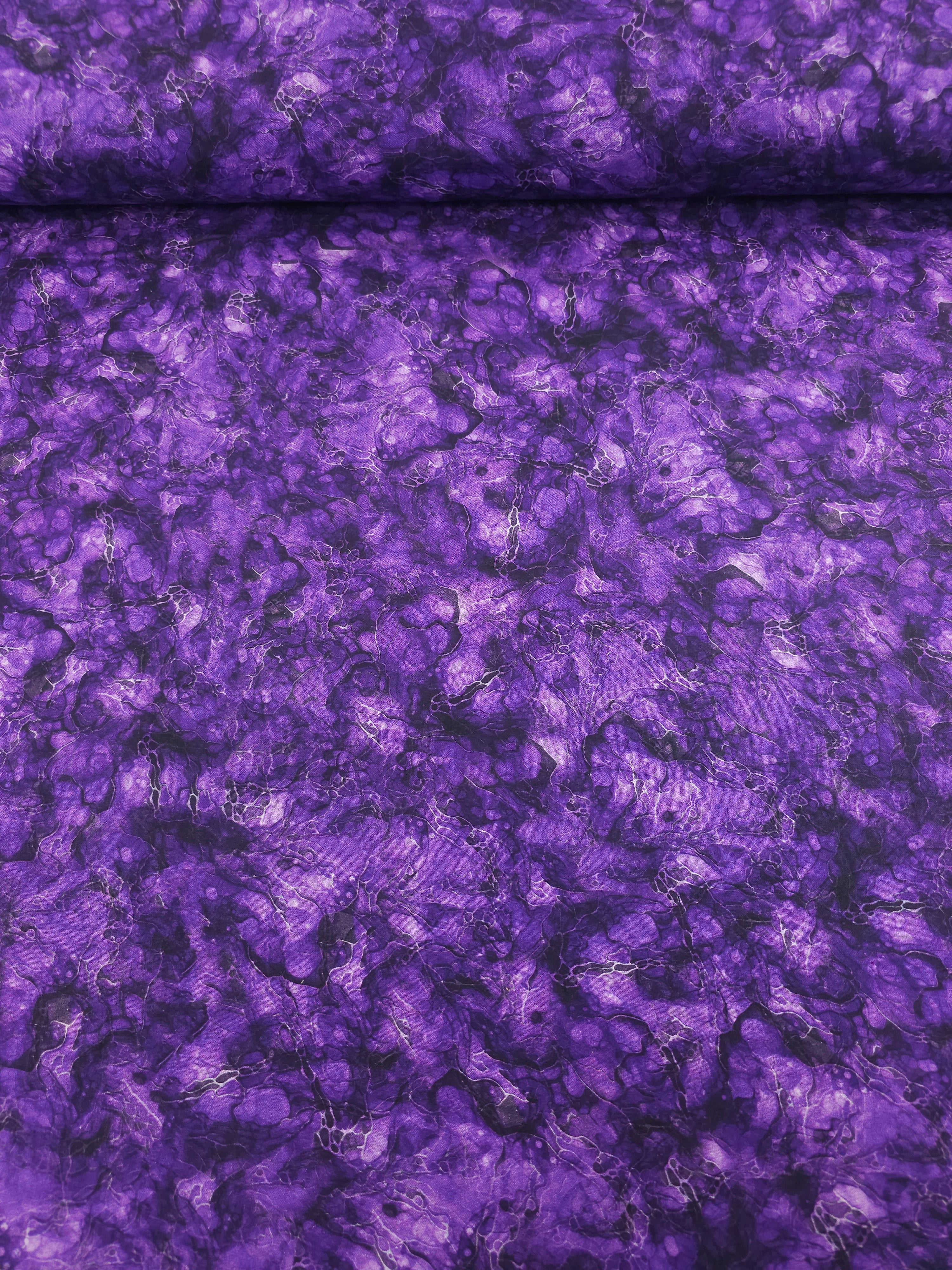 Purple Crystal Waters 100% Cotton 106" *EXTRA WIDE*