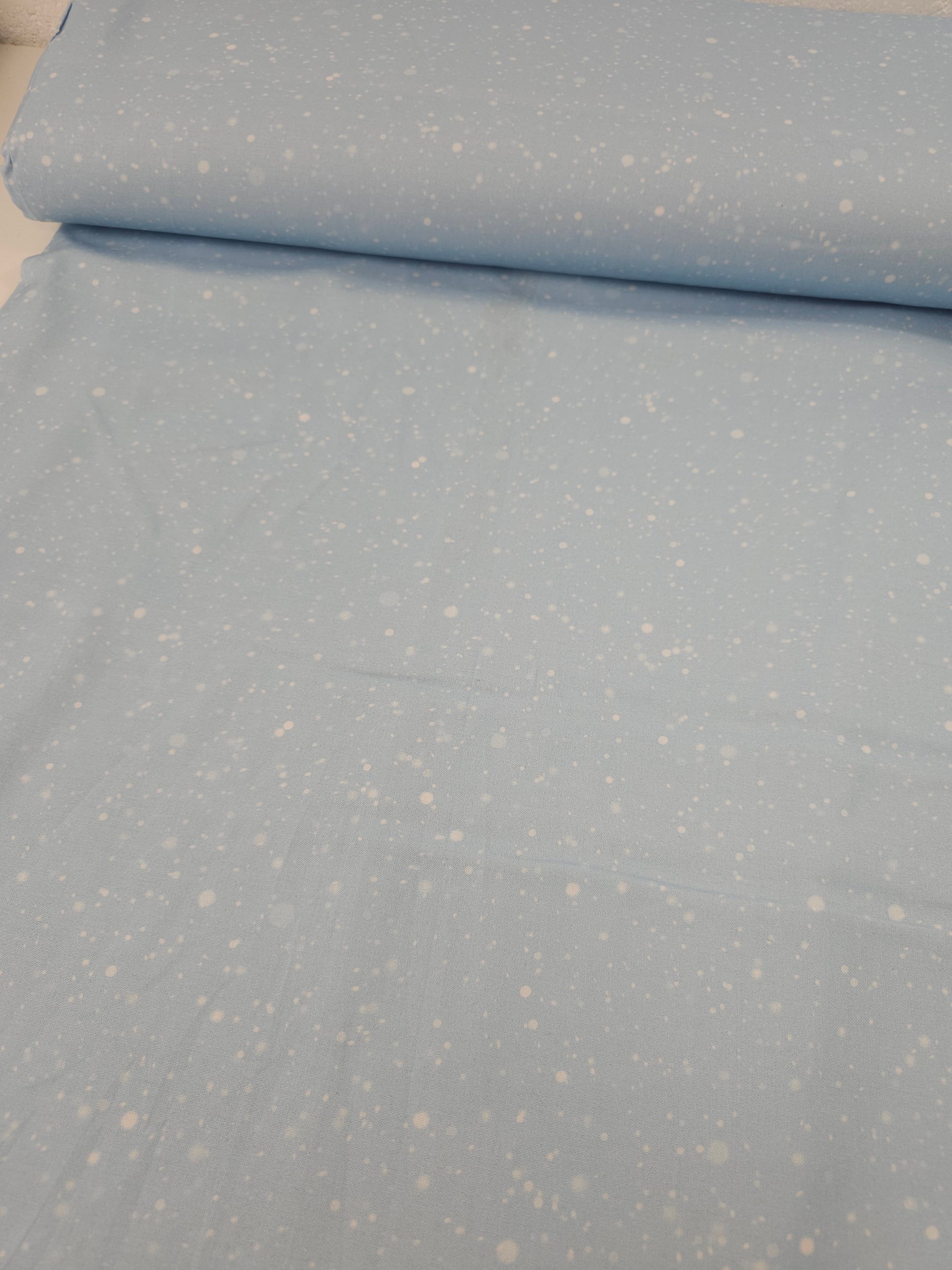 Pale Blue Speckle Spot 100% Cotton
