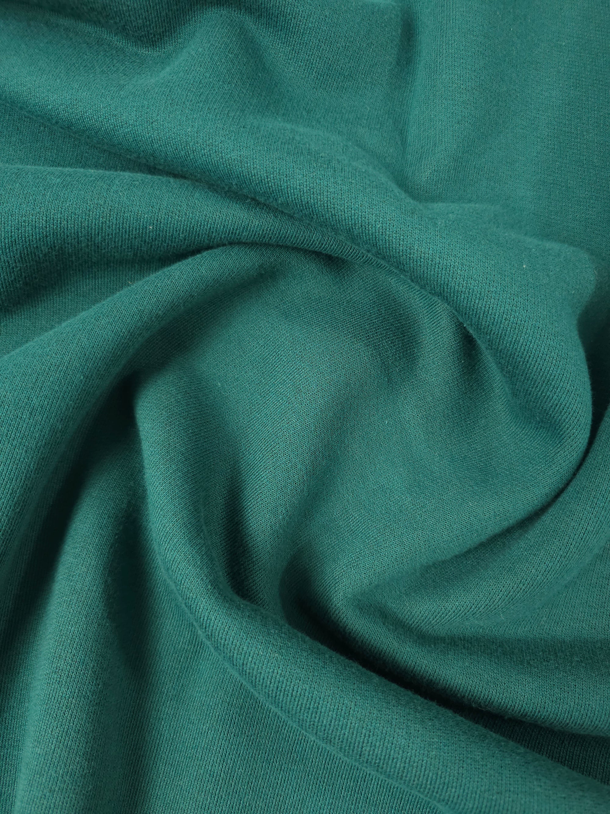 Green Fleece Backed Cotton Terry