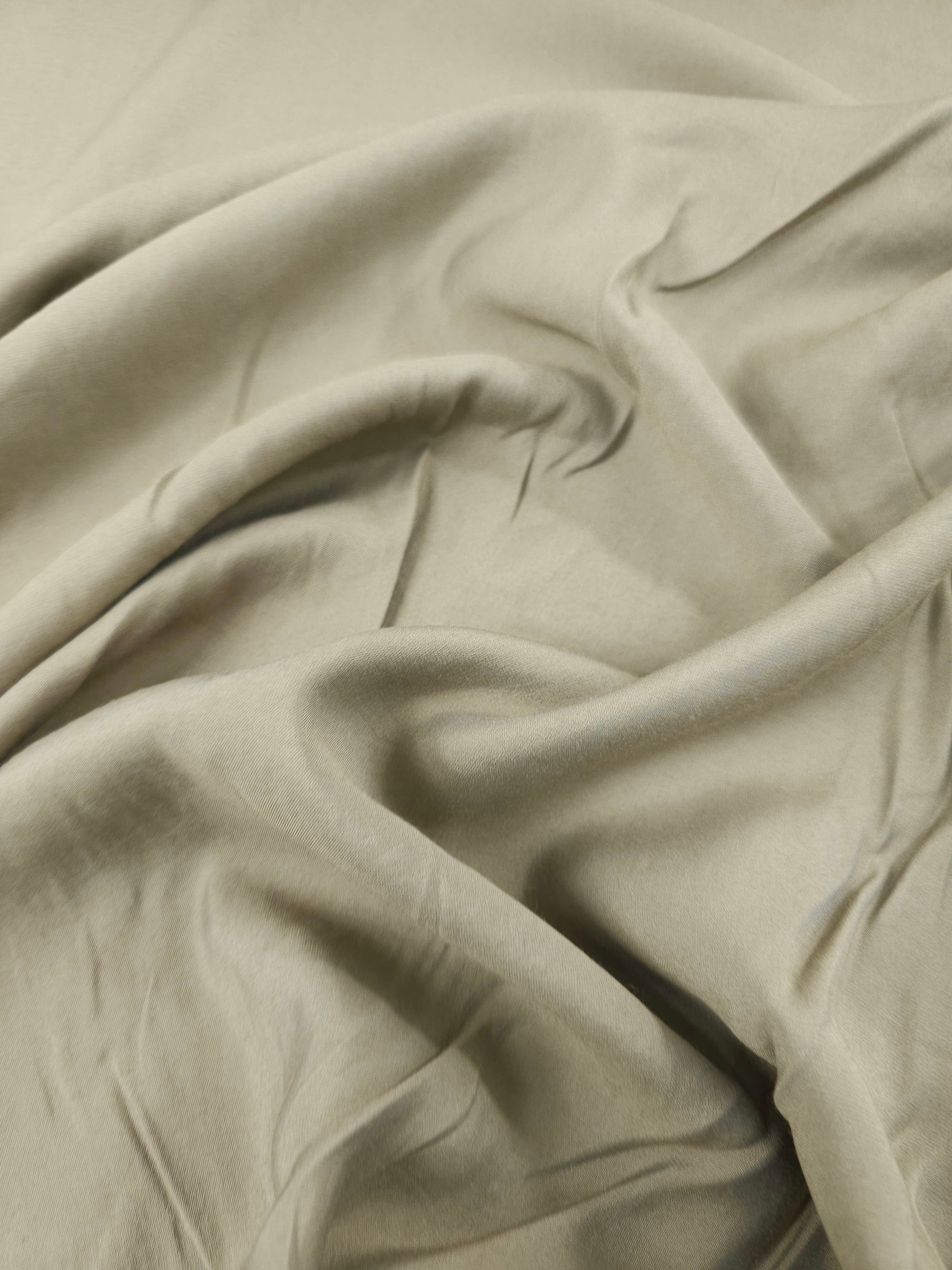 Muted Khaki Taupe Viscose Poly Modal