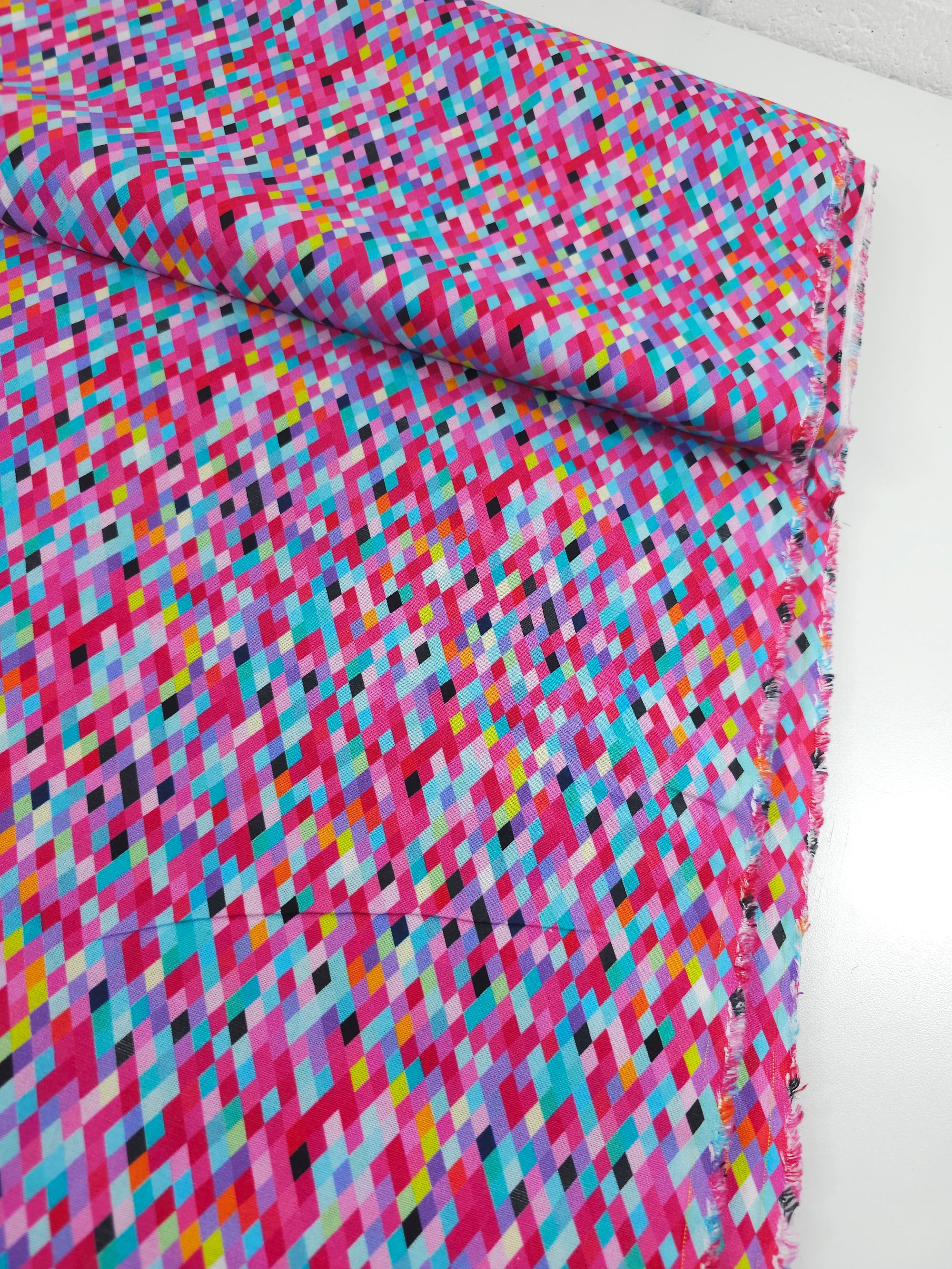 Pink/Multi Mini Diamond 100% Cotton