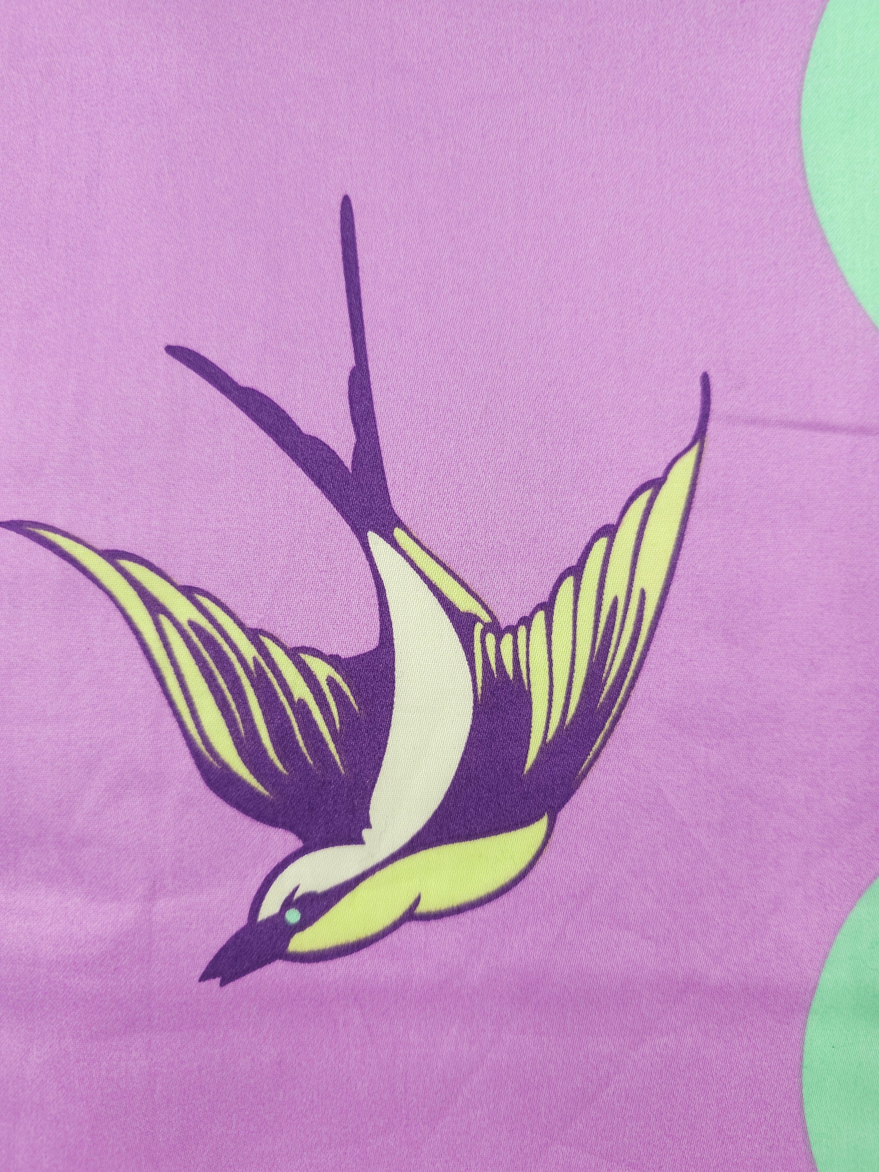 Lilac birdspotting Cotton sateen- 2m piece