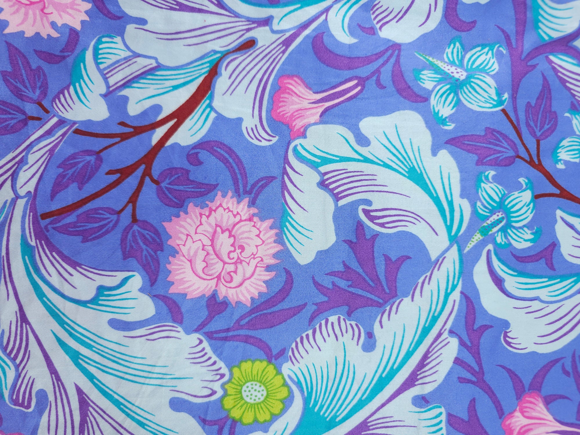 Lavender Floral Free Spirit Cotton Sateen - 1.80m Piece