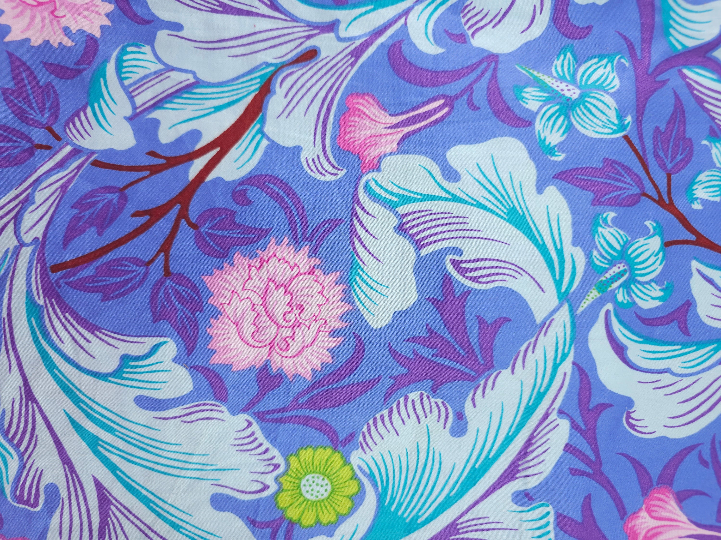 Lavender Floral Free Spirit Cotton Sateen - 1.80m Piece