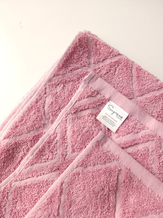 Dusky Pink Diamond Towel
