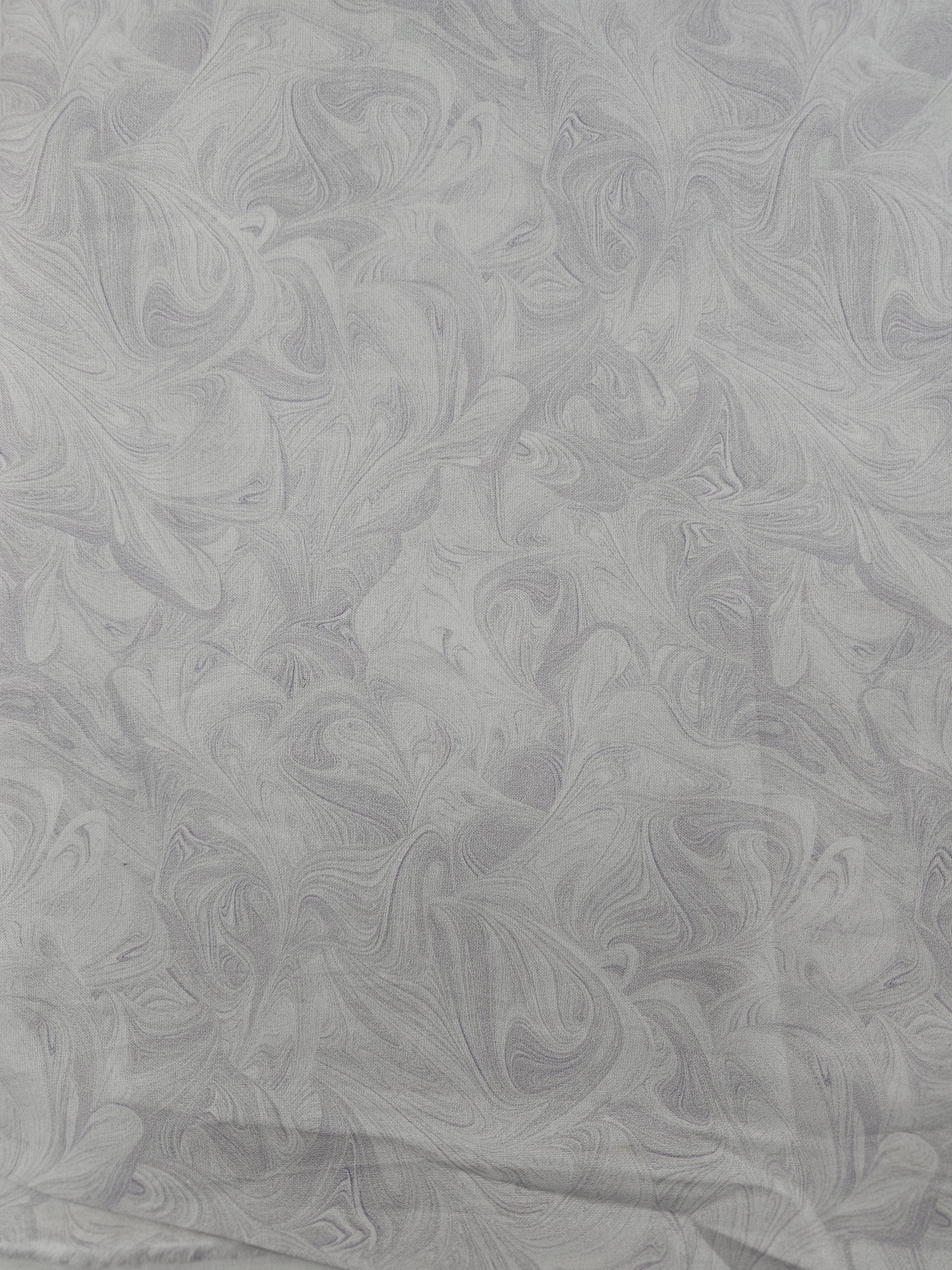 White swirl Cotton - 1.2m piece