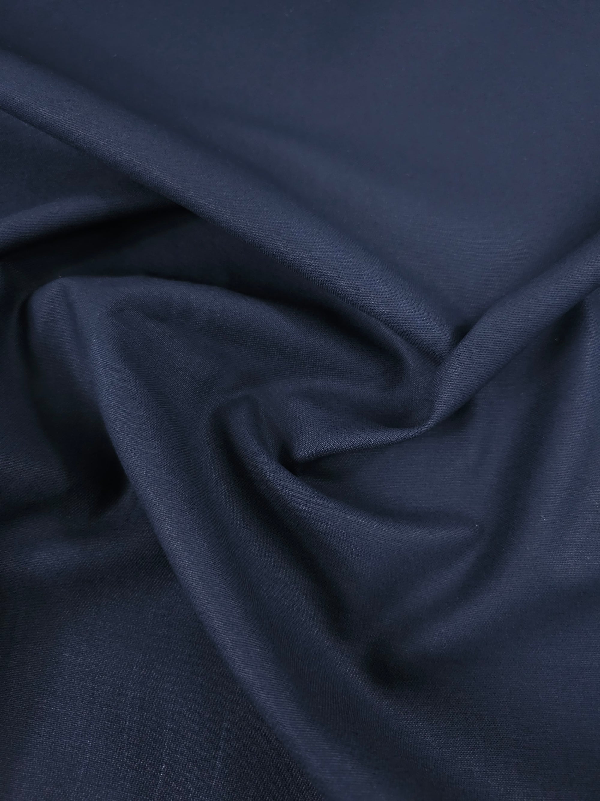 Dark Navy Mediumweight Cotton Twill