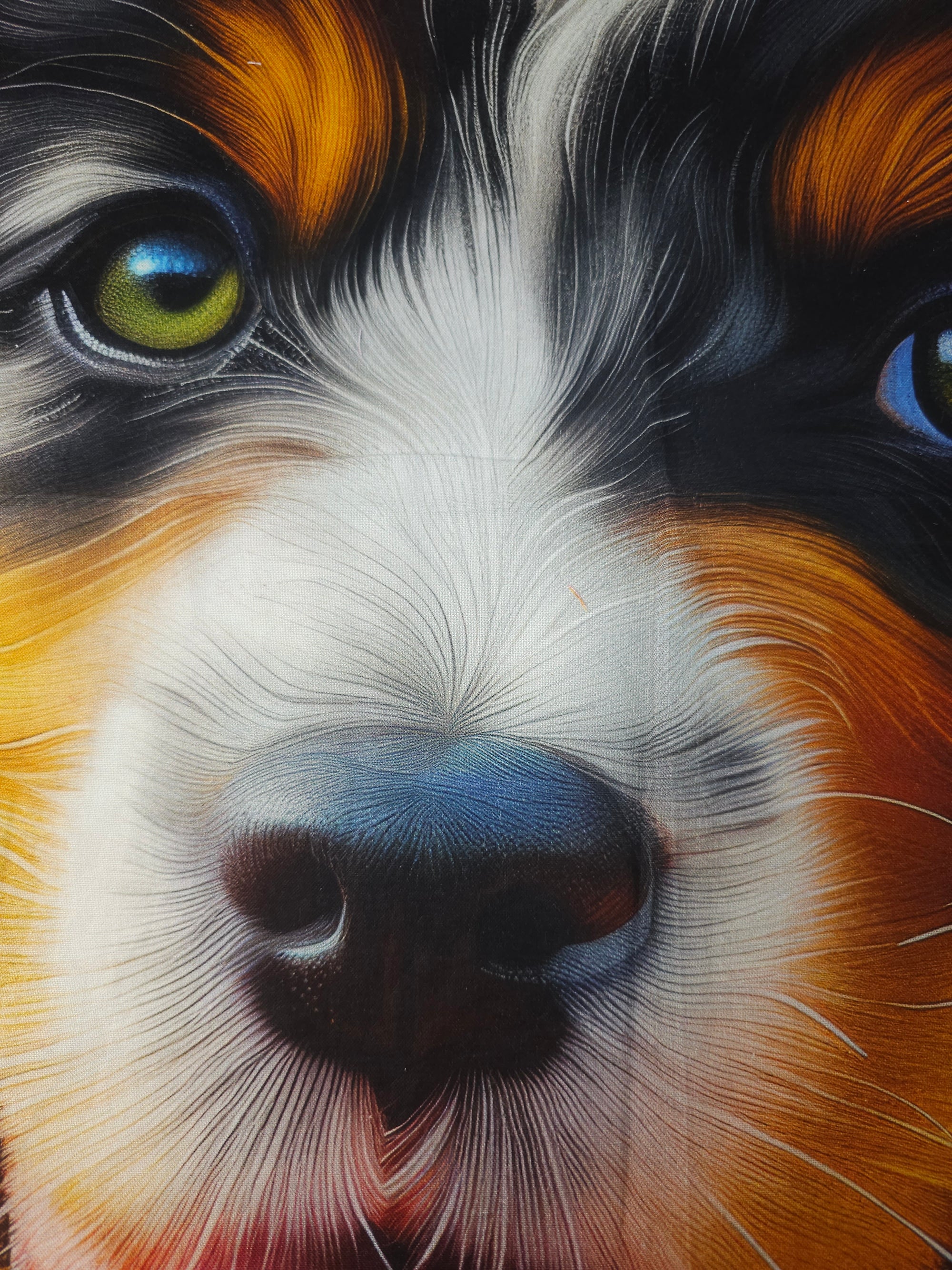 Flower dog Cotton panel- 1m