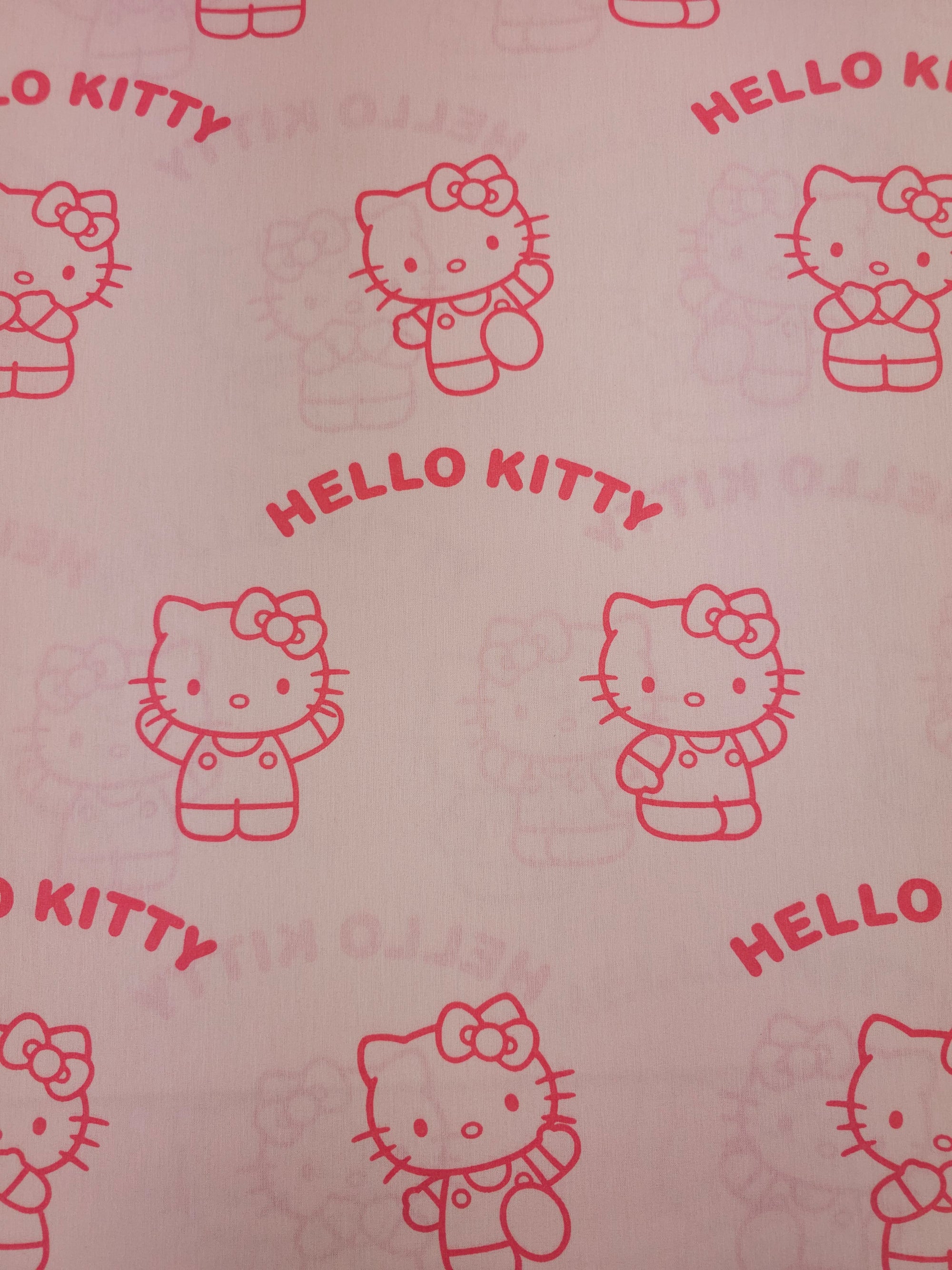 Candy Pink Hello Kitty 100% Cotton 80" *EXTRA WIDE*