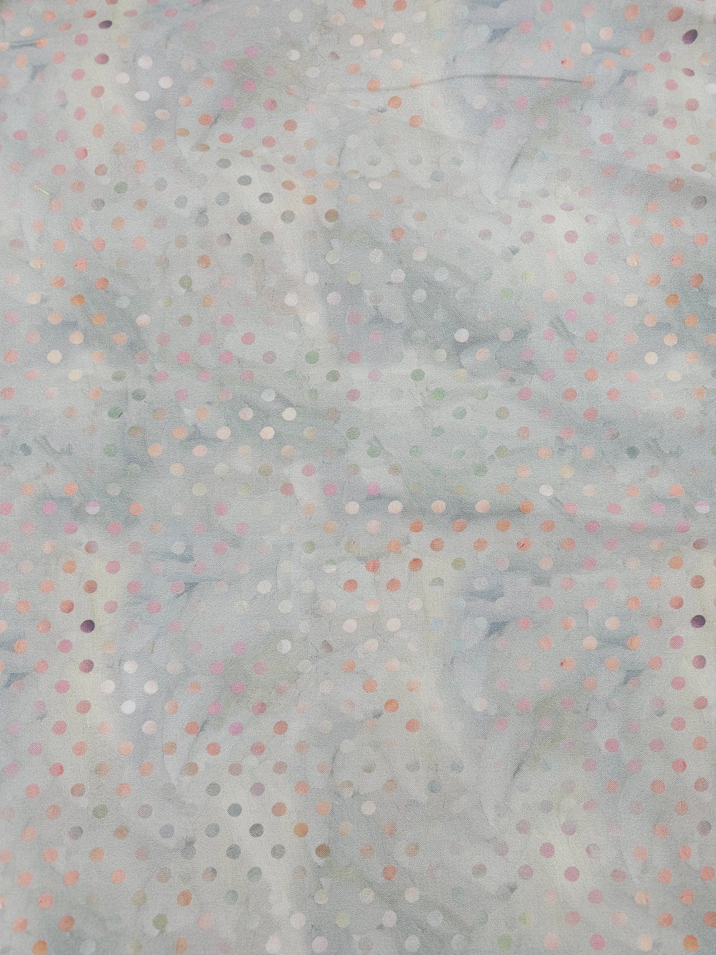 Light grey pink dotted Cotton- 1.4m piece