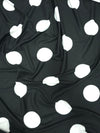 Black/White Large Polka Viscose Jersey