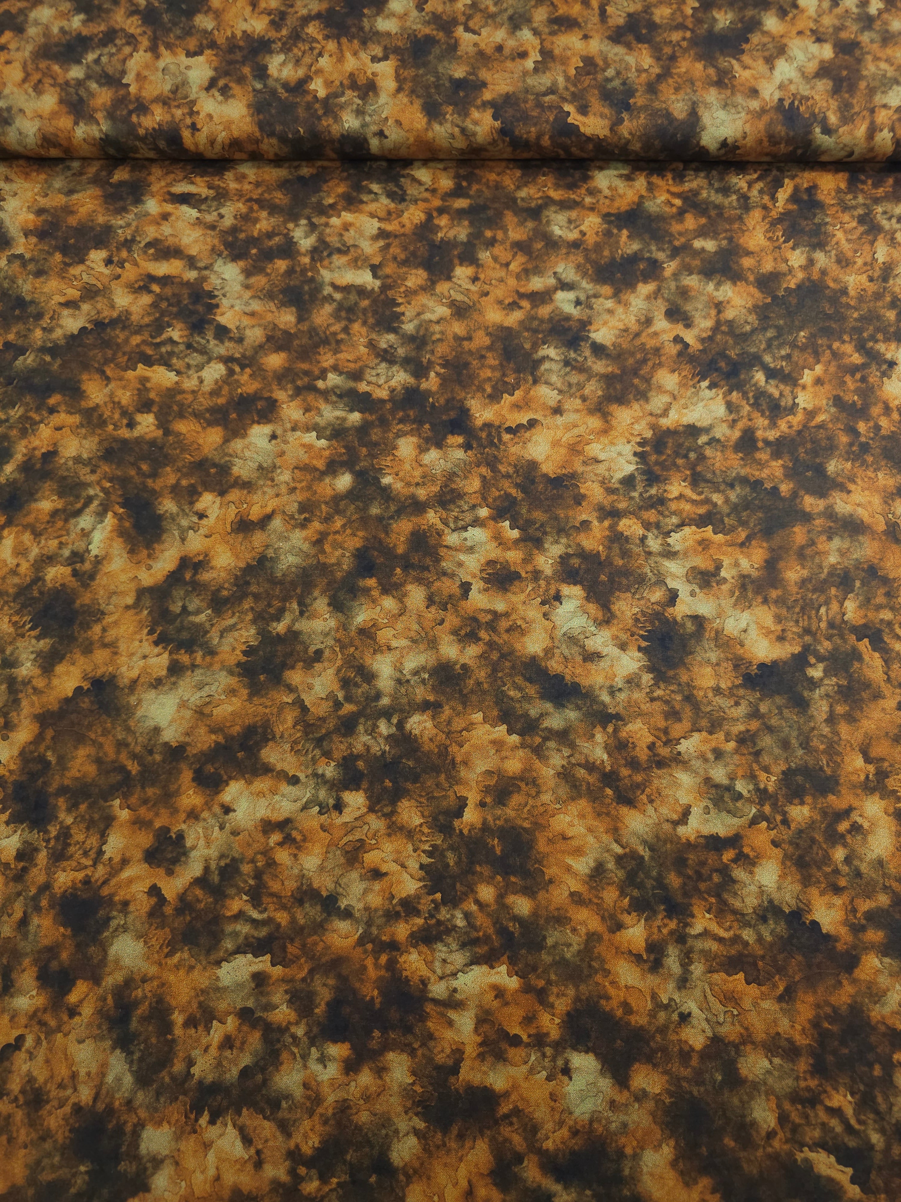 Timber Brown Iris Watercolour Smoke 100% Cotton 106" *EXTRA WIDE*