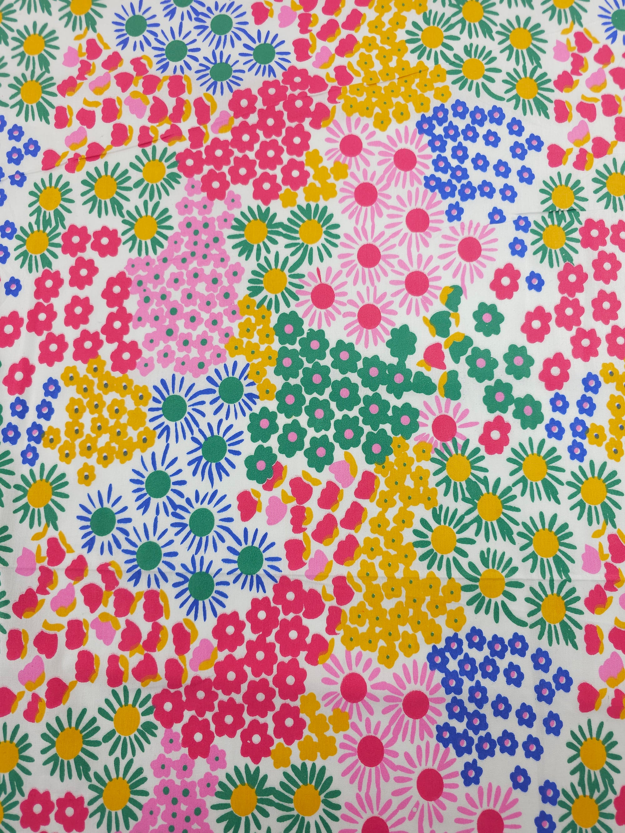 Multi Pop Floral Patch Cotton Poplin