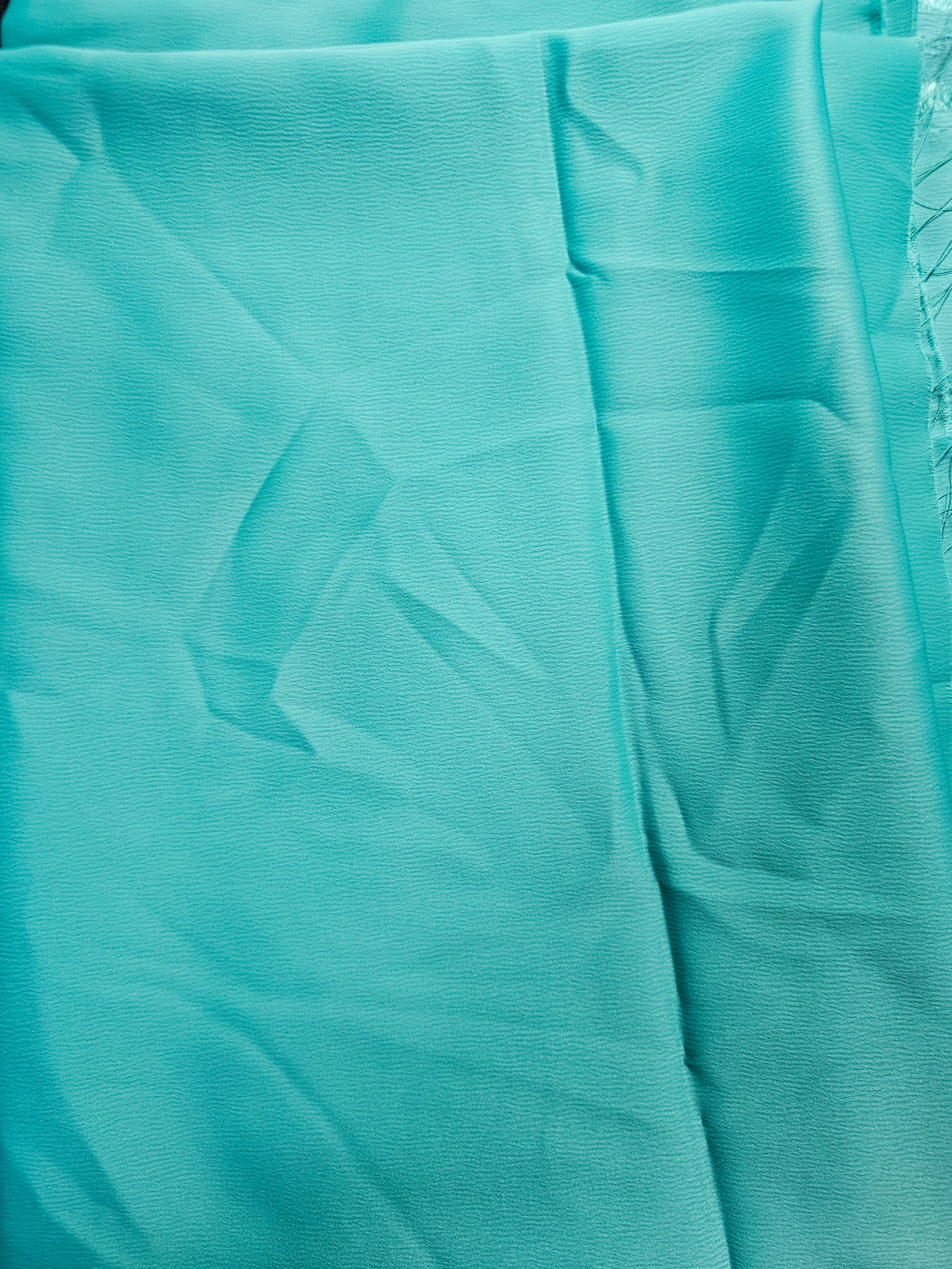 Turquoise Textured Satin - 2m Piece