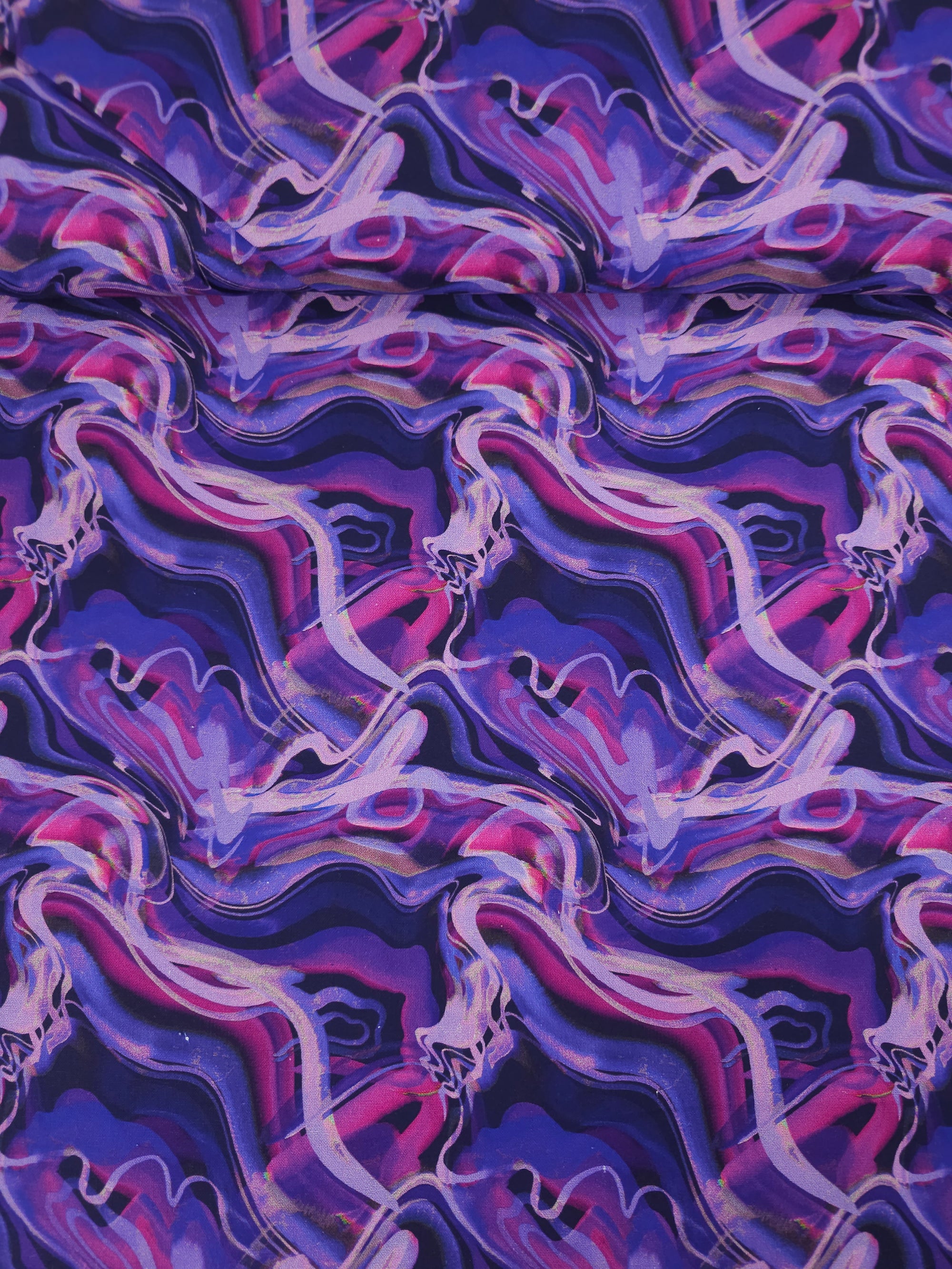 Purple/Pink Swirly Line 100% Cotton - Joann