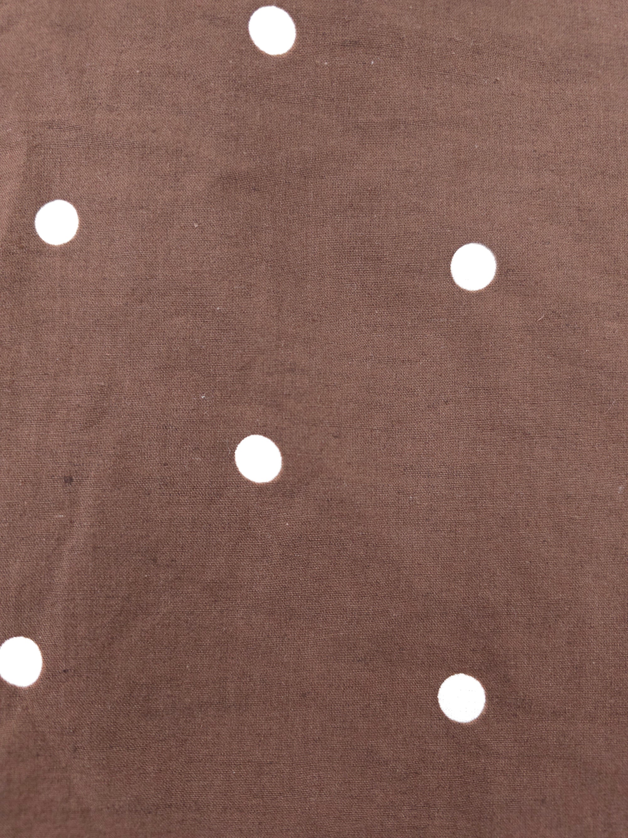Dark brown polka Cotton- 2.2m piece