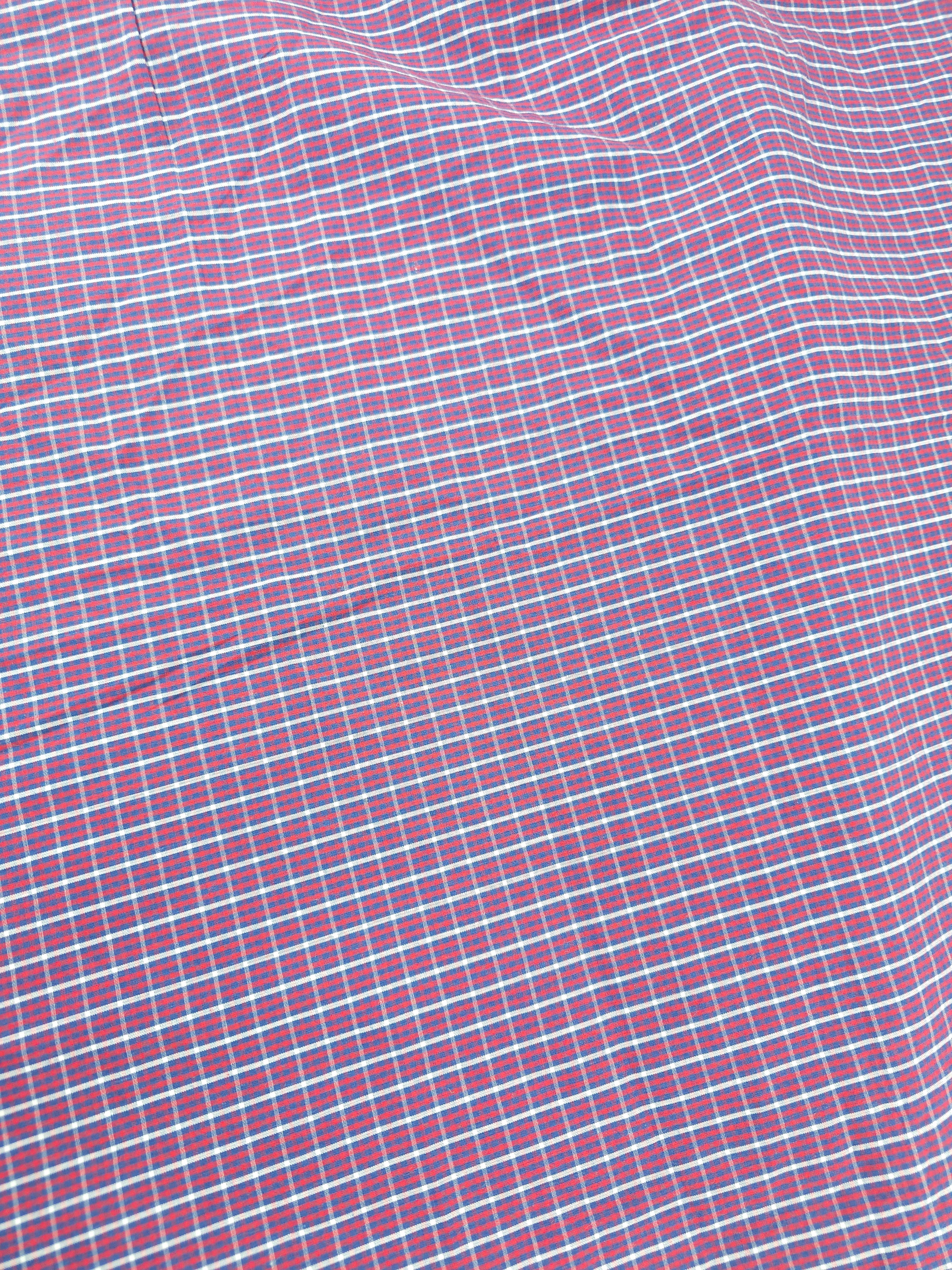 Red navy plaid Viscose - 1.5m piece