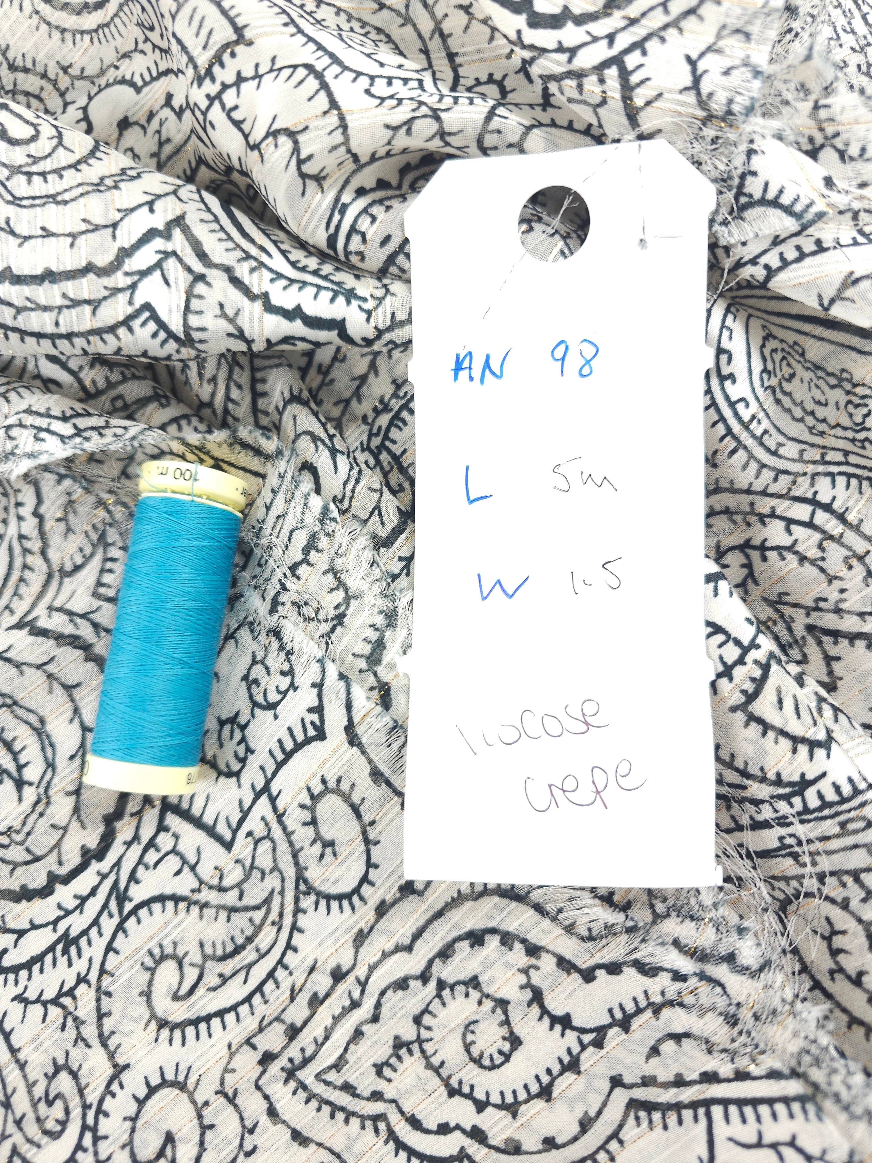 Line wiggle Viscose crepe- 5m piece