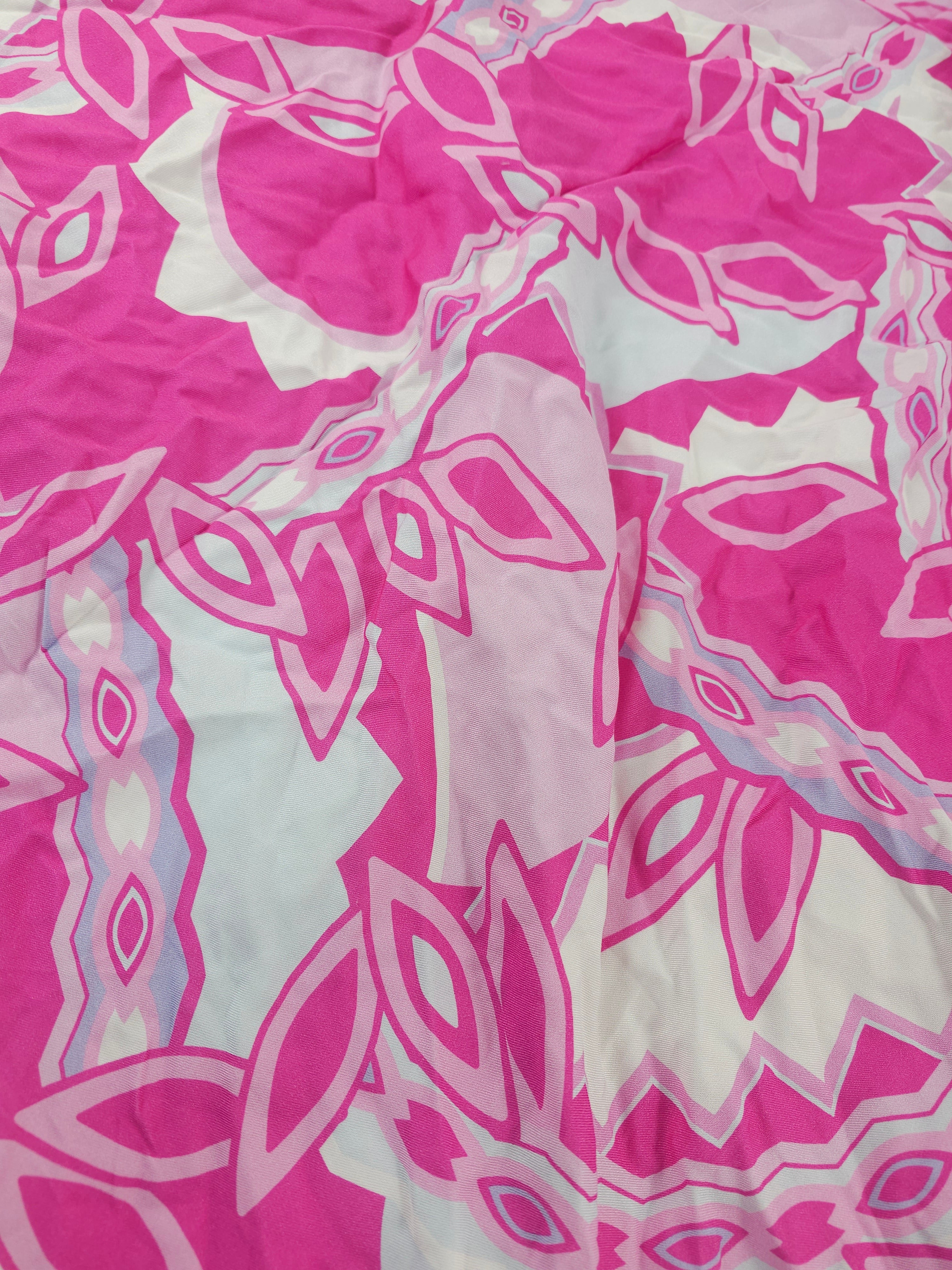 Hot pink lavender design Cotton- 2m piece