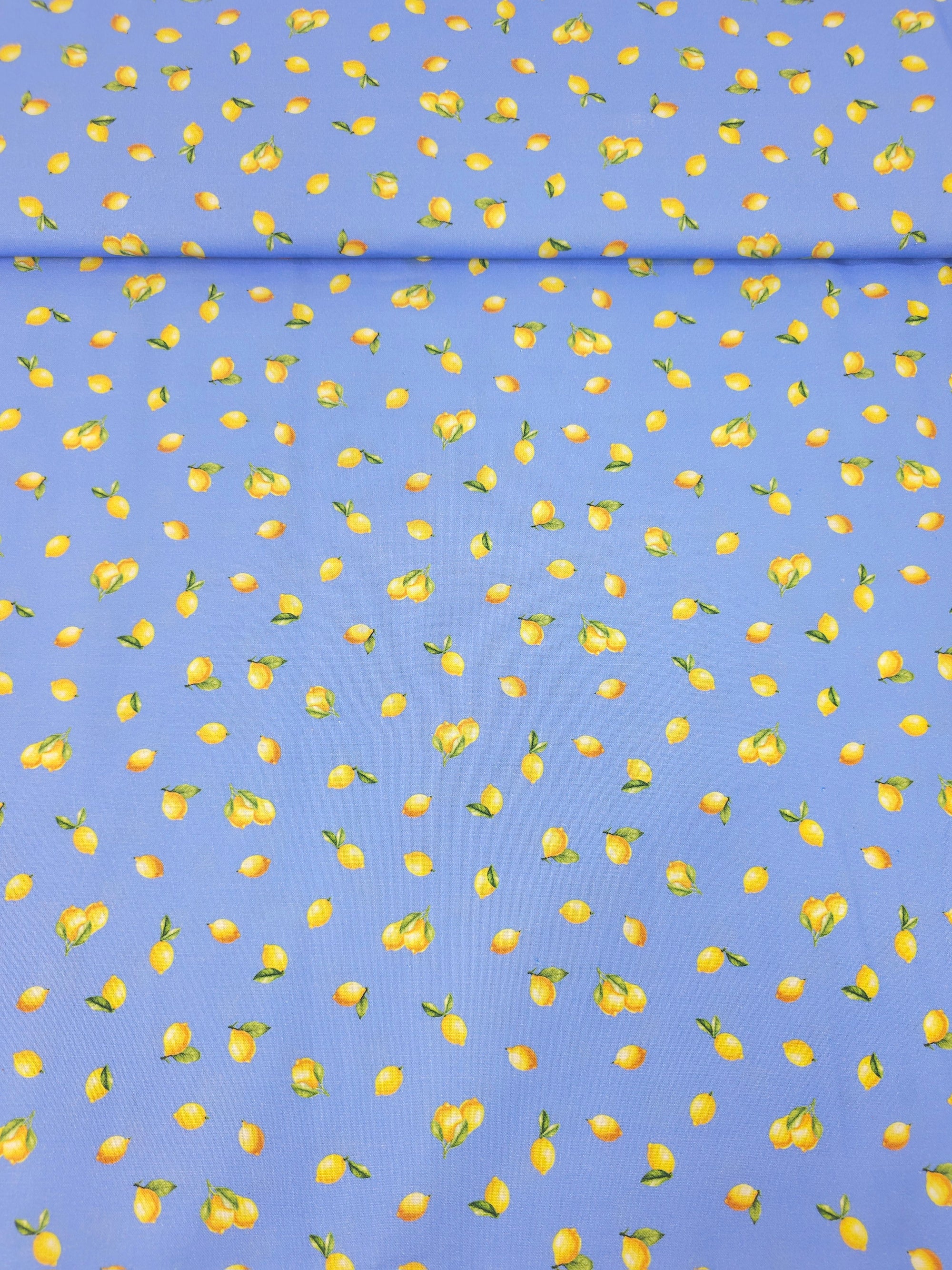 Ditsy Mini Floating Lemons 100% Cotton