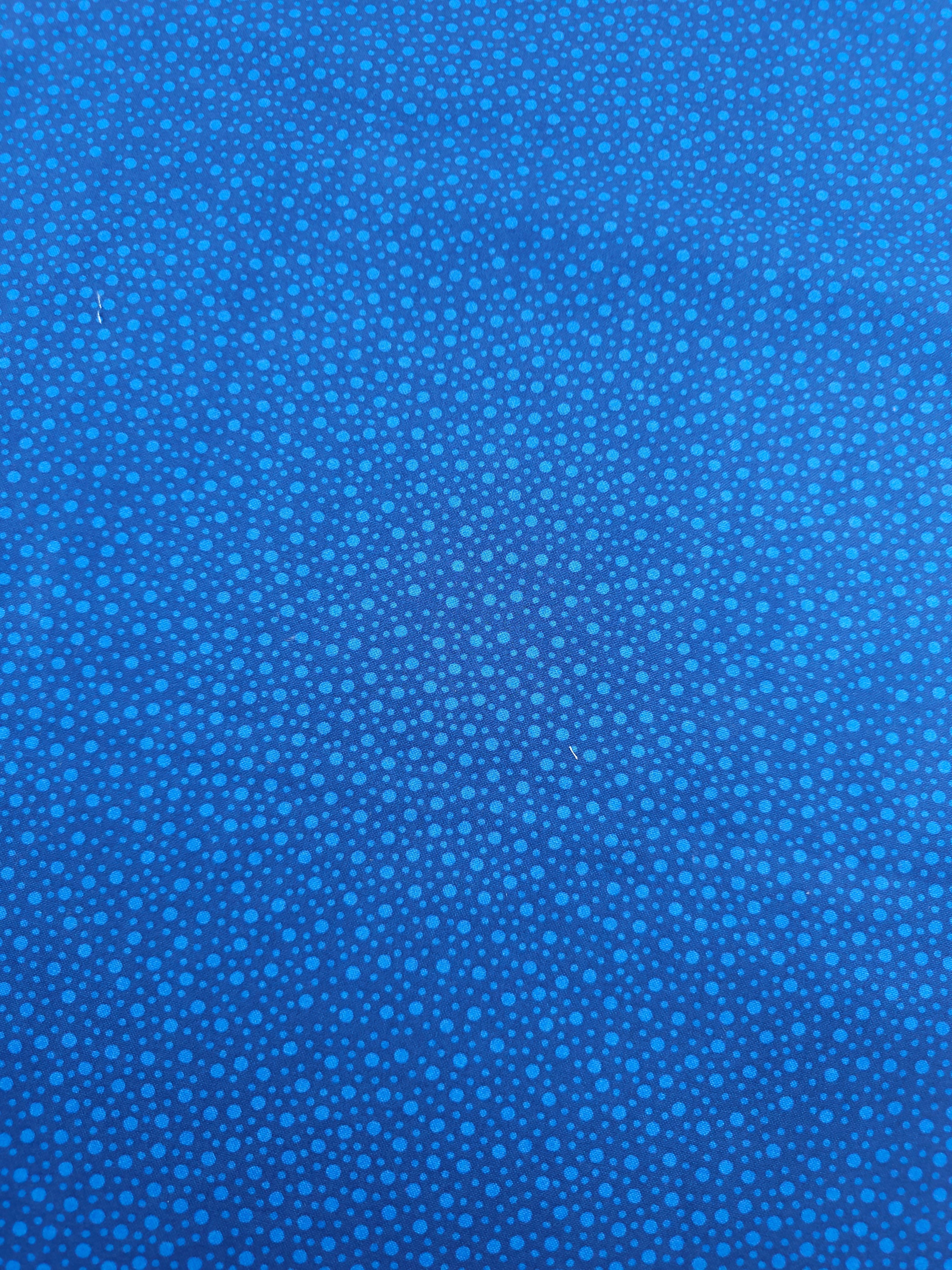Blue Mini Bubble Pebble 100% Cotton