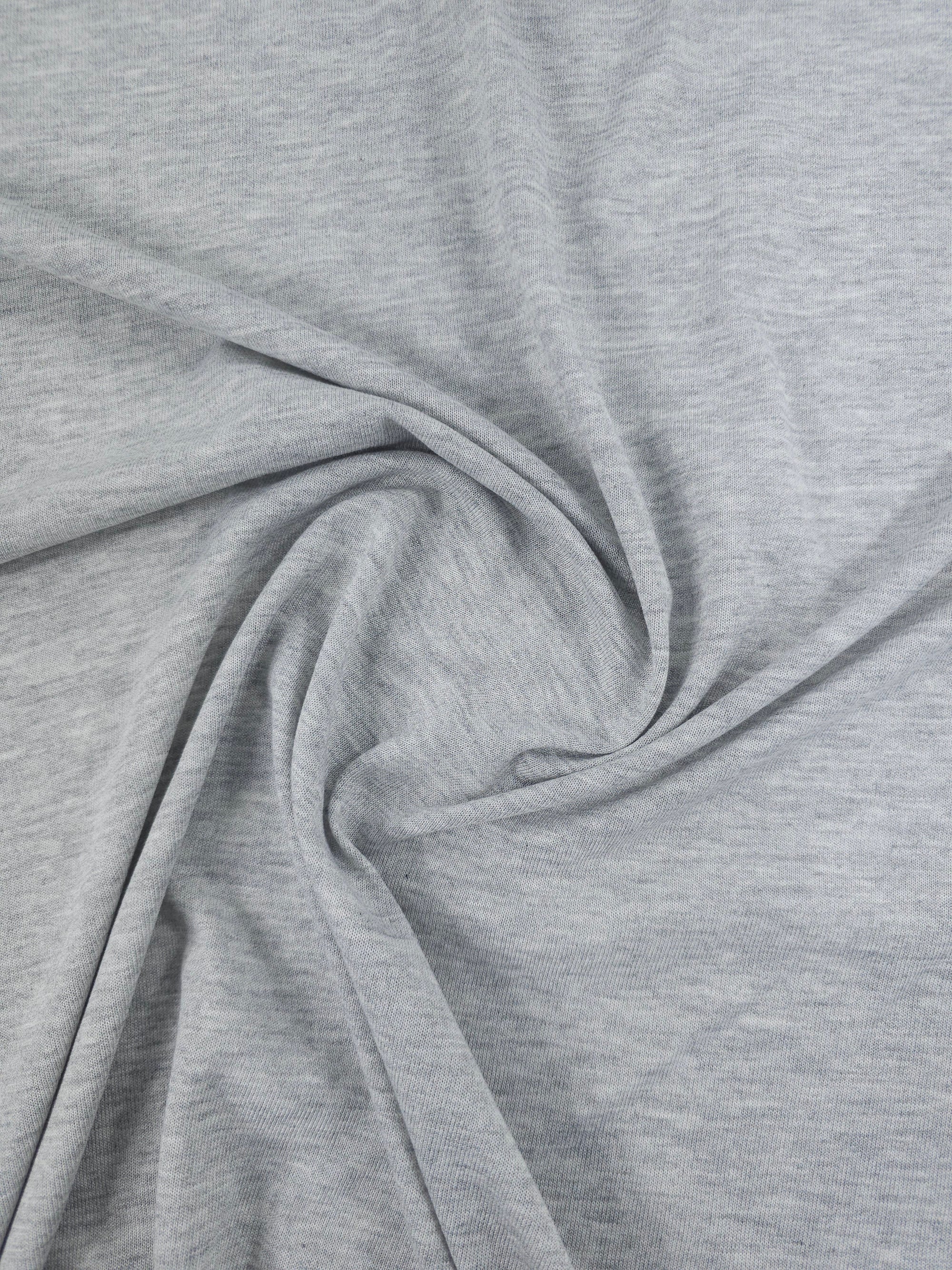 Light Grey Marl Cotton Jersey