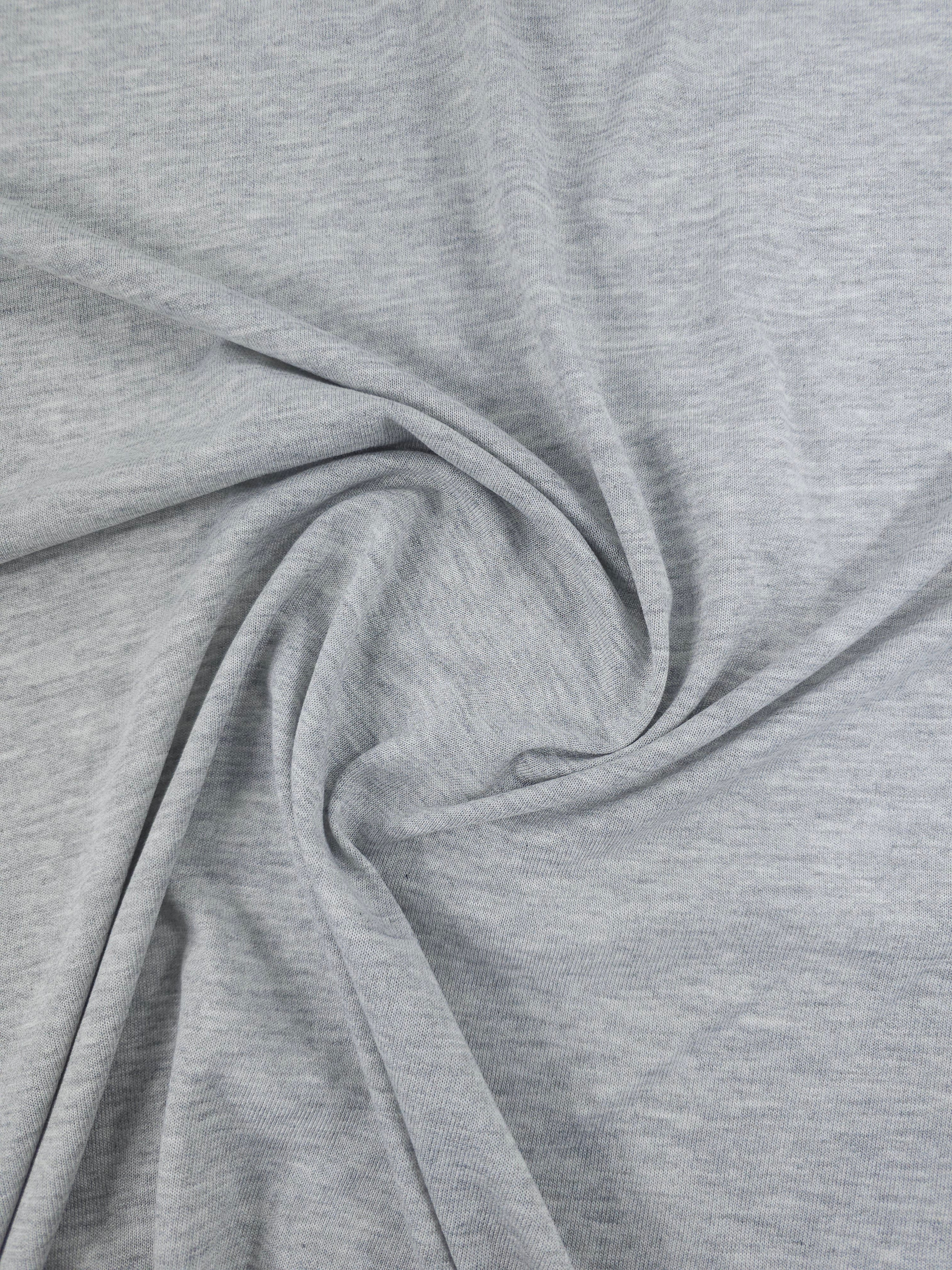 Light Grey Marl Cotton Jersey
