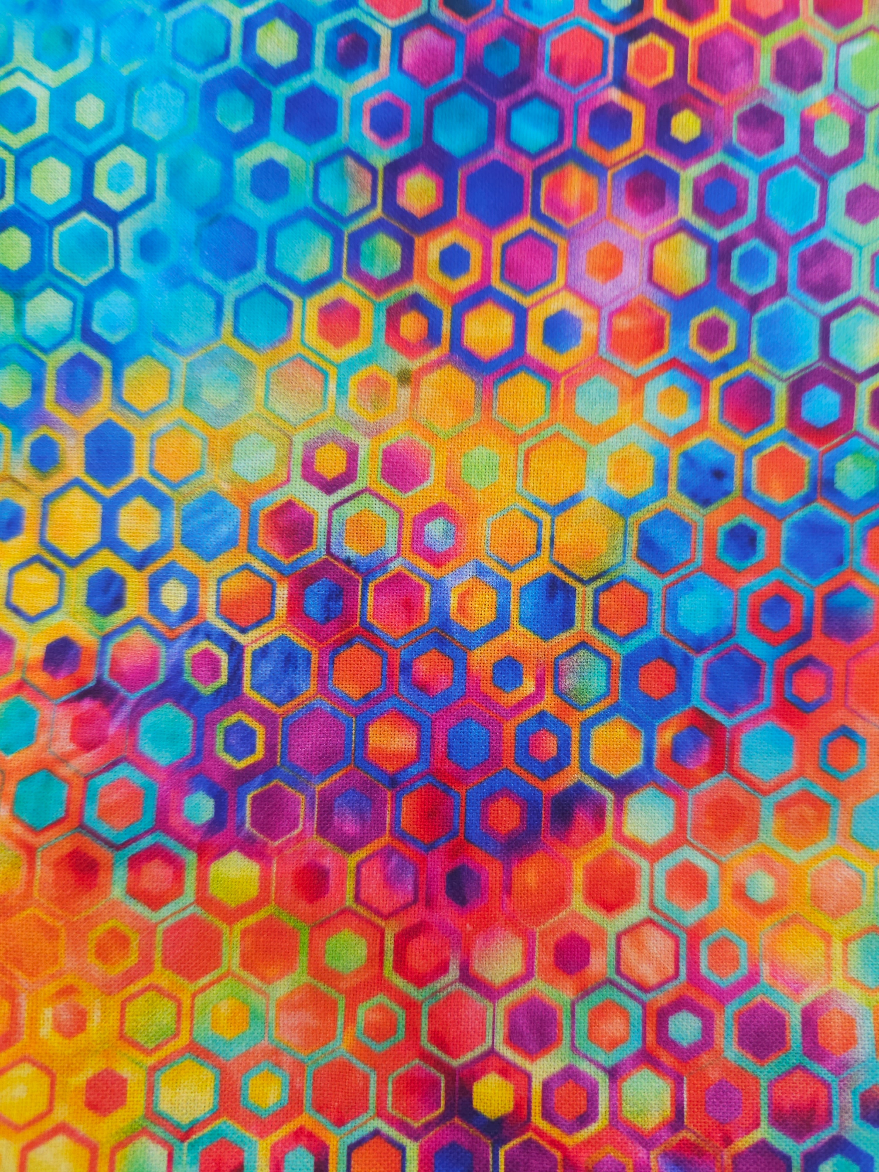 Rainbow Phantasma Cotton- 1m piece
