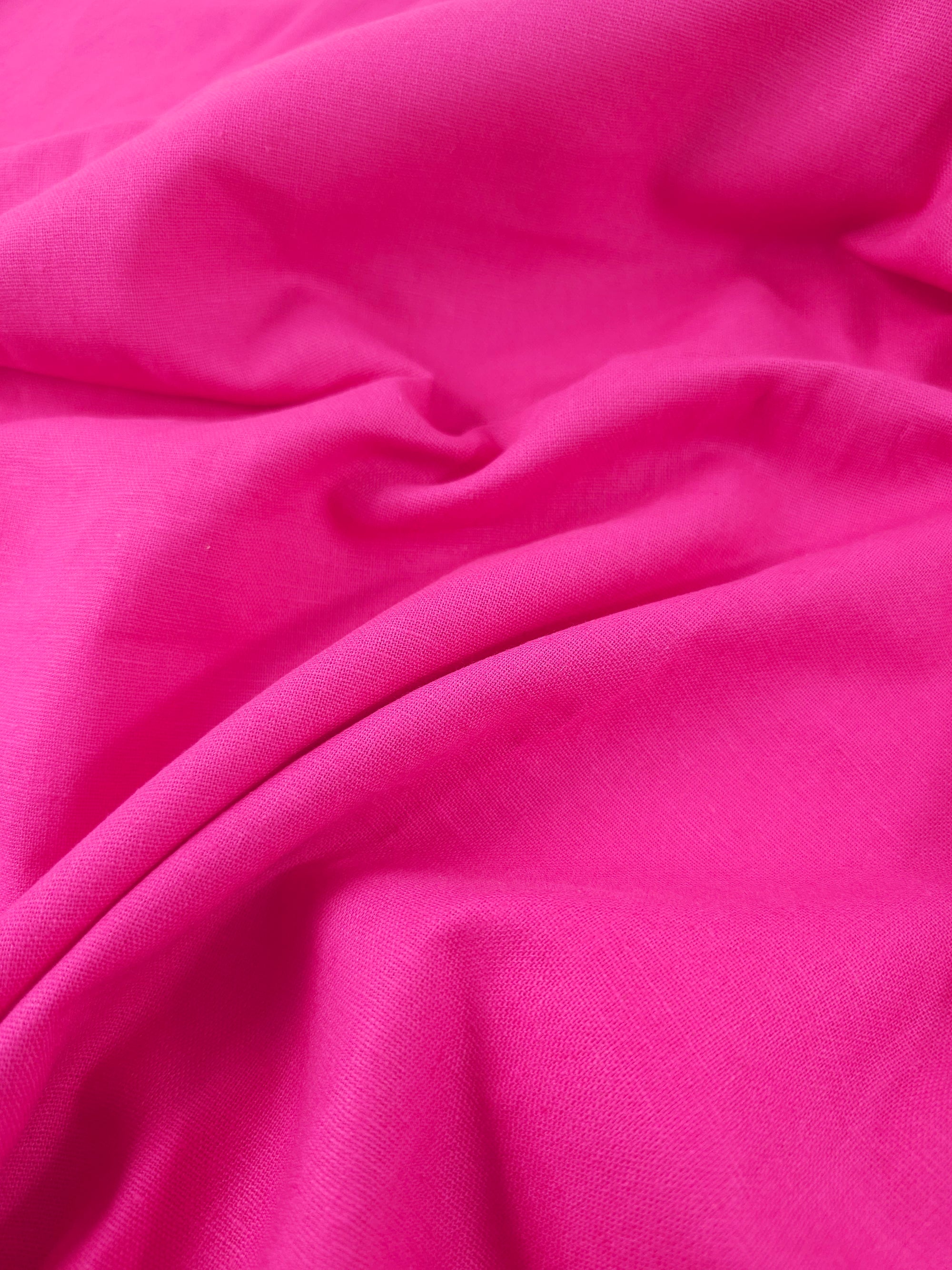Magenta Pink Flax Linen