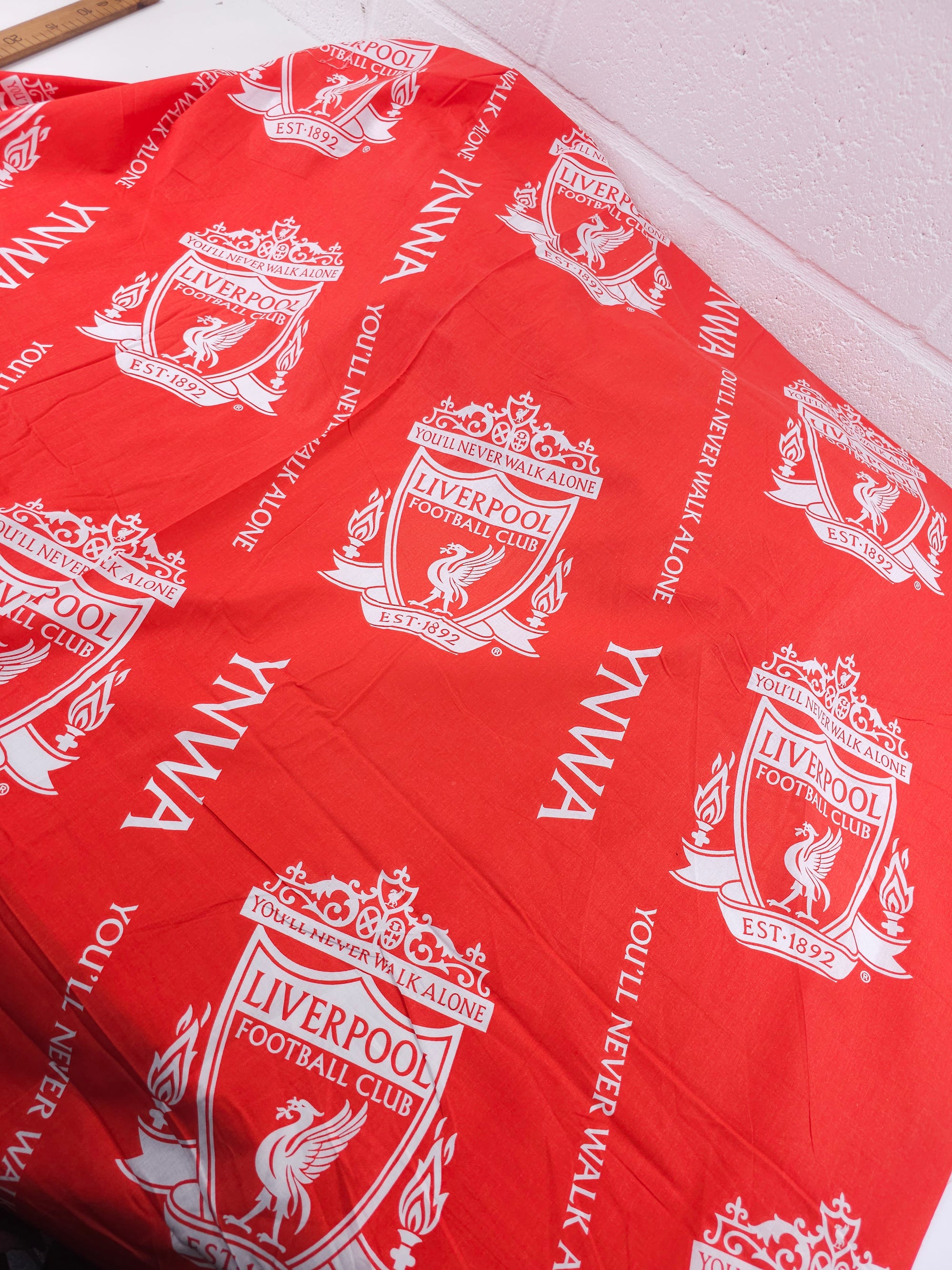 Liverpool FC YNWA 100% Cotton Football Fabric 49"