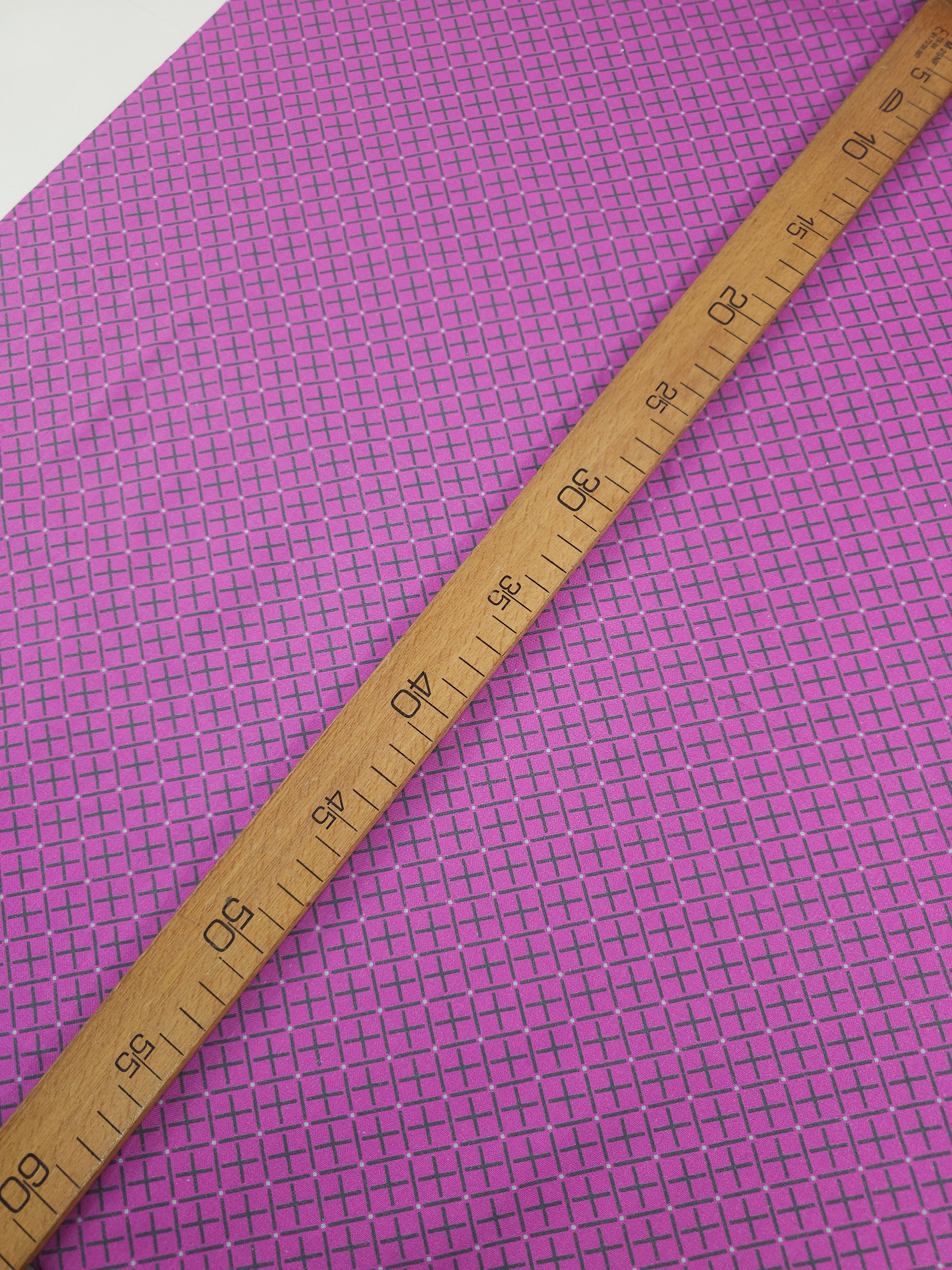 Magenta Purple/Green Diamond Cross 100% Cotton