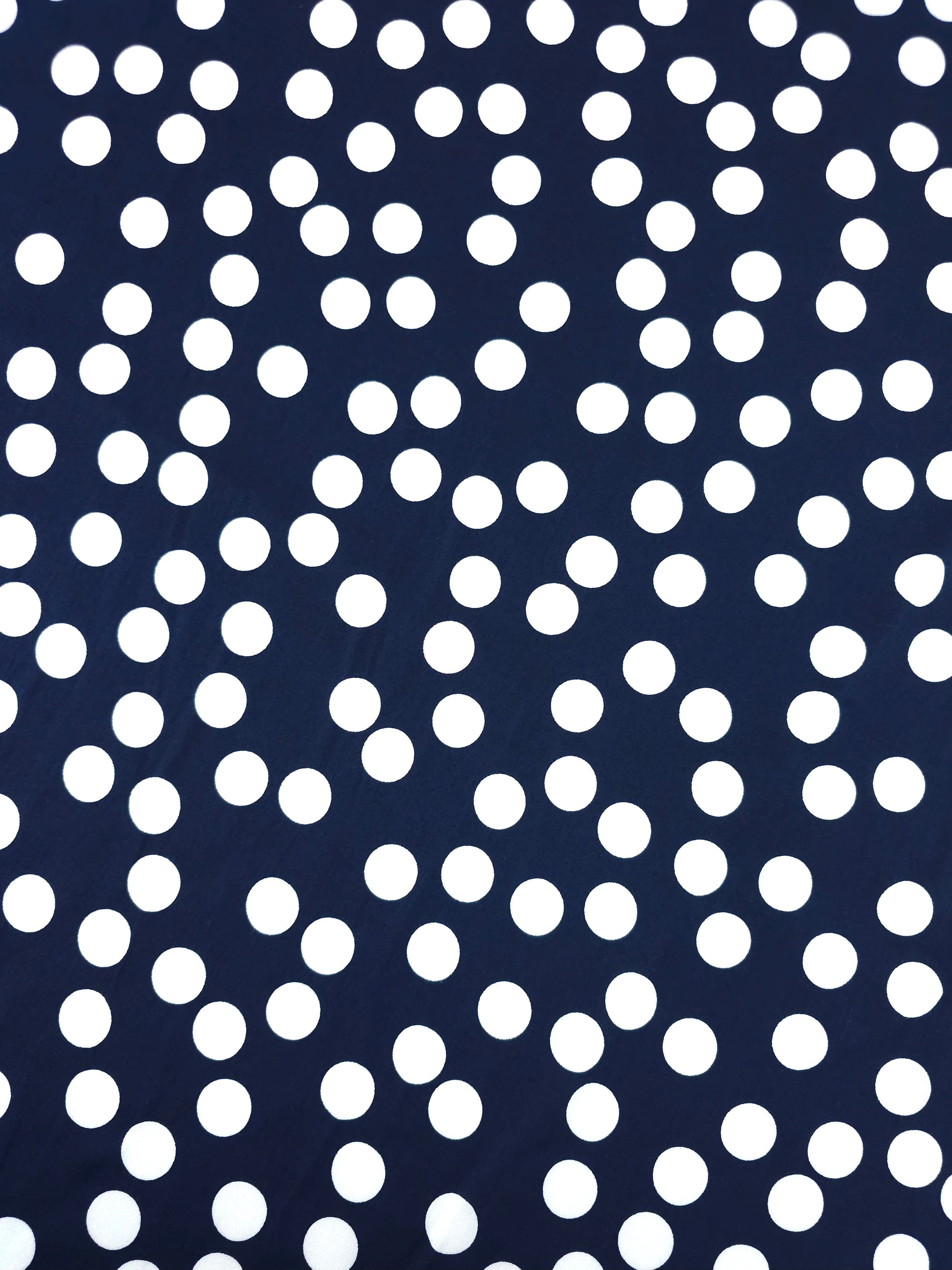 Navy/White Polka Dot Lightweight Cotton