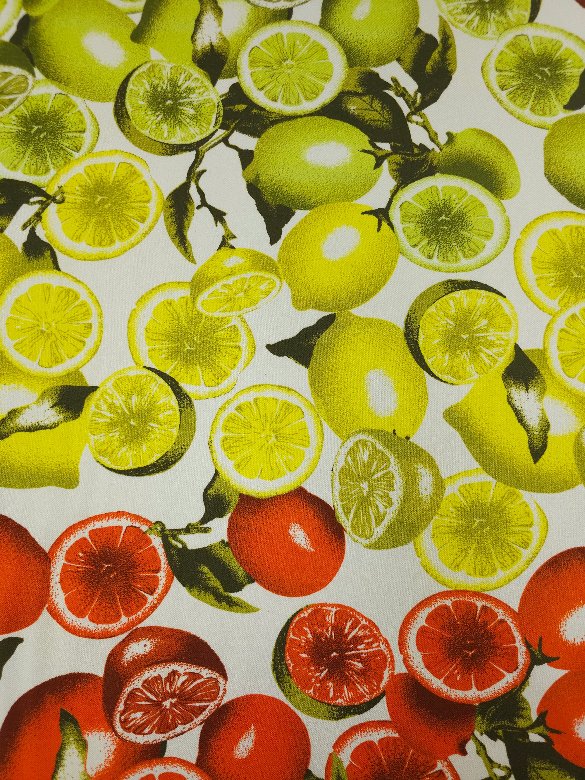 Citrus Fruit Gradient Cotton Twill