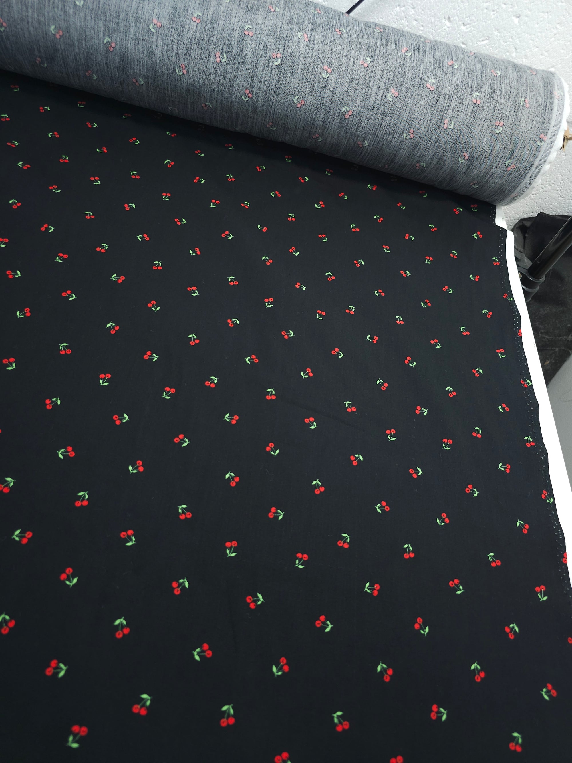 Mini Floating Cherry Cotton Poplin