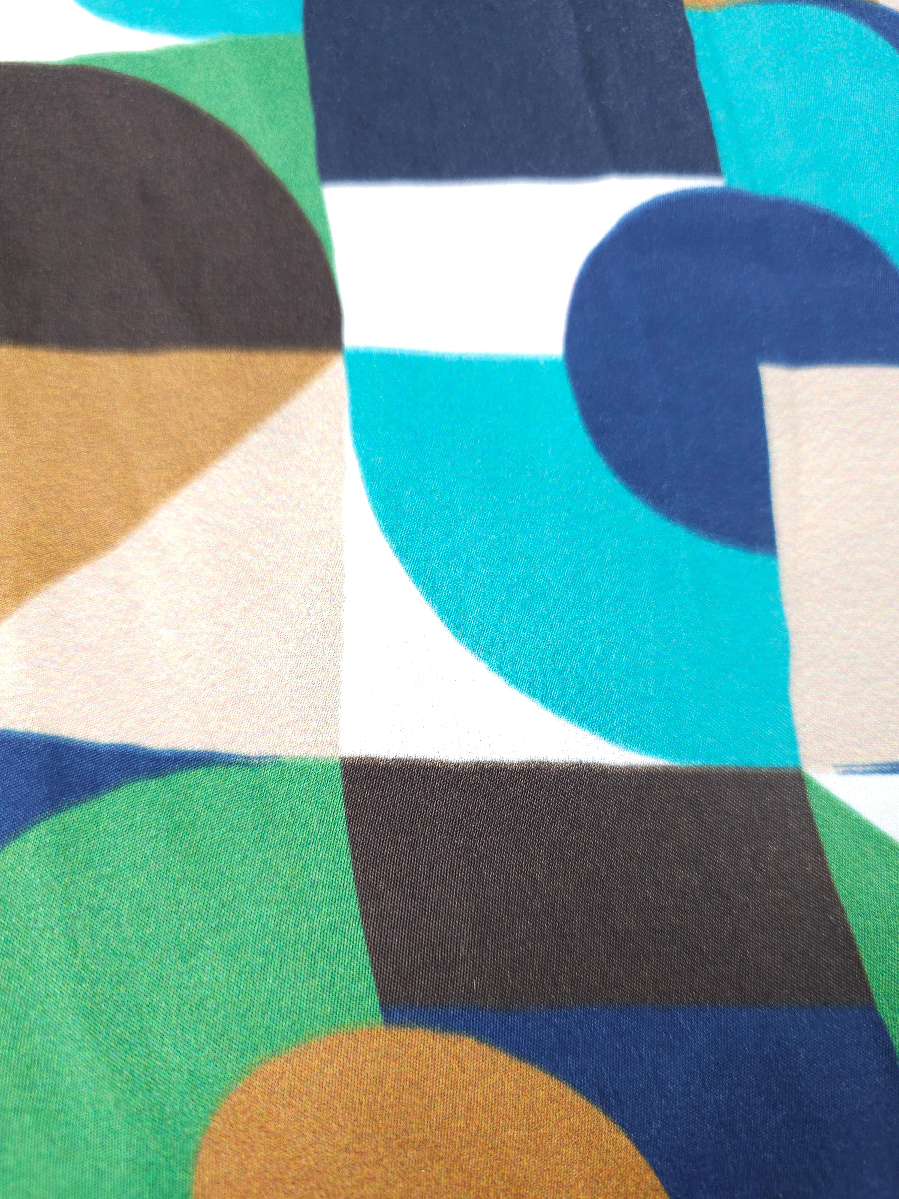 Geometric form Viscose sateen- 5.5m piece