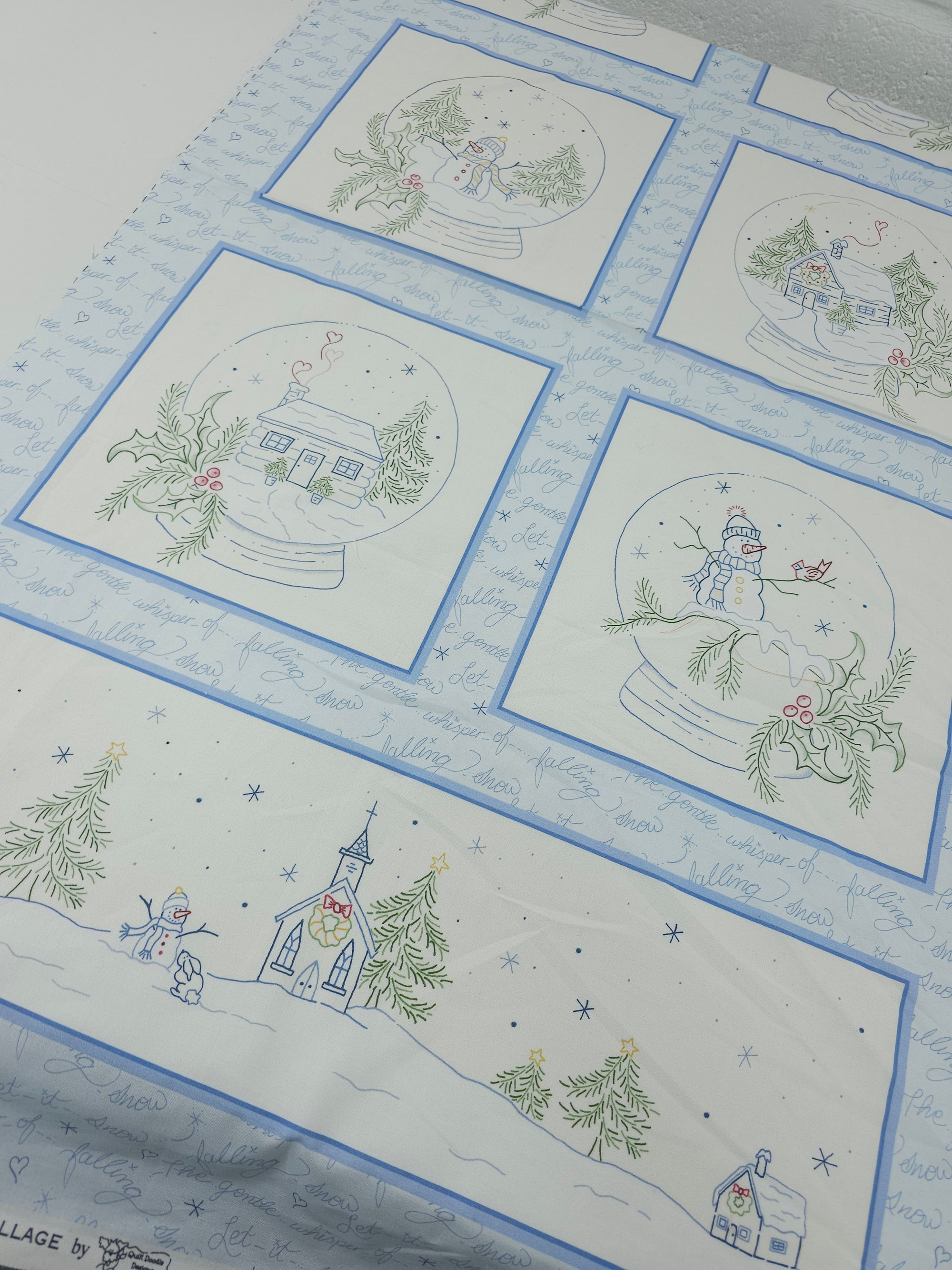 Snowglobe Frames 100% Cotton - 60cm Panel
